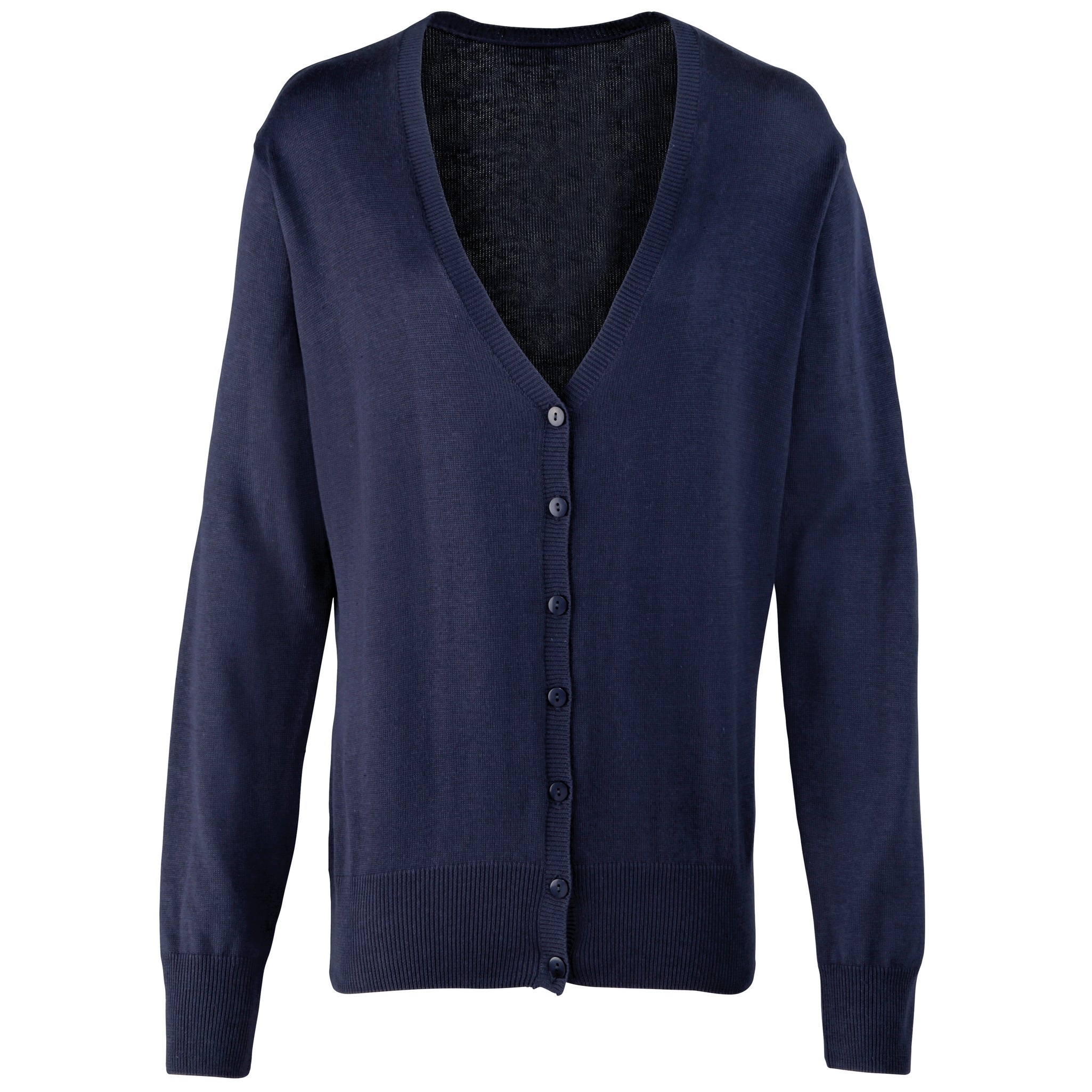 Premier Women's Button Through Knitted Cardigan PR697 - Plain Casual Sweater - Picture 11 of 17