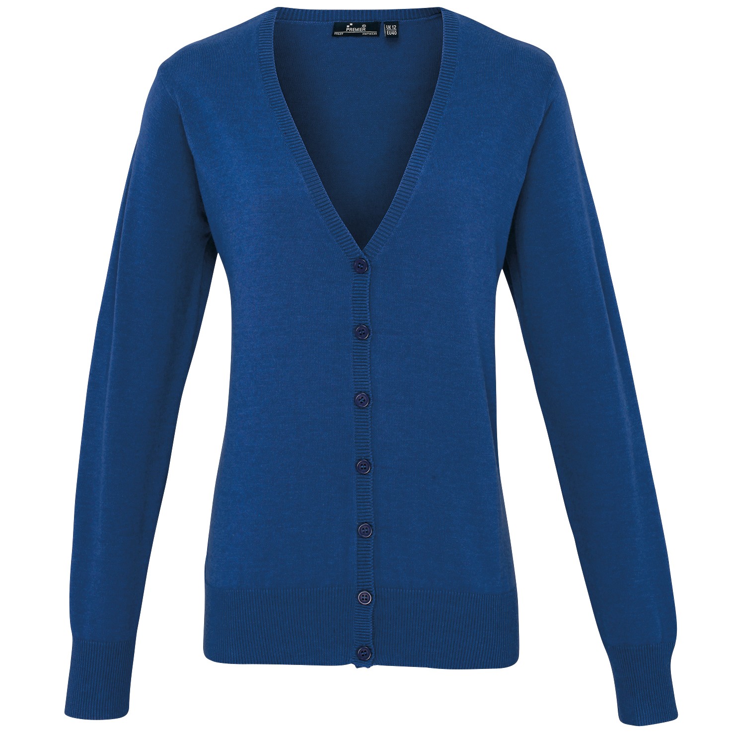 Premier Women's Button Through Knitted Cardigan PR697 - Plain Casual Sweater - Picture 13 of 17