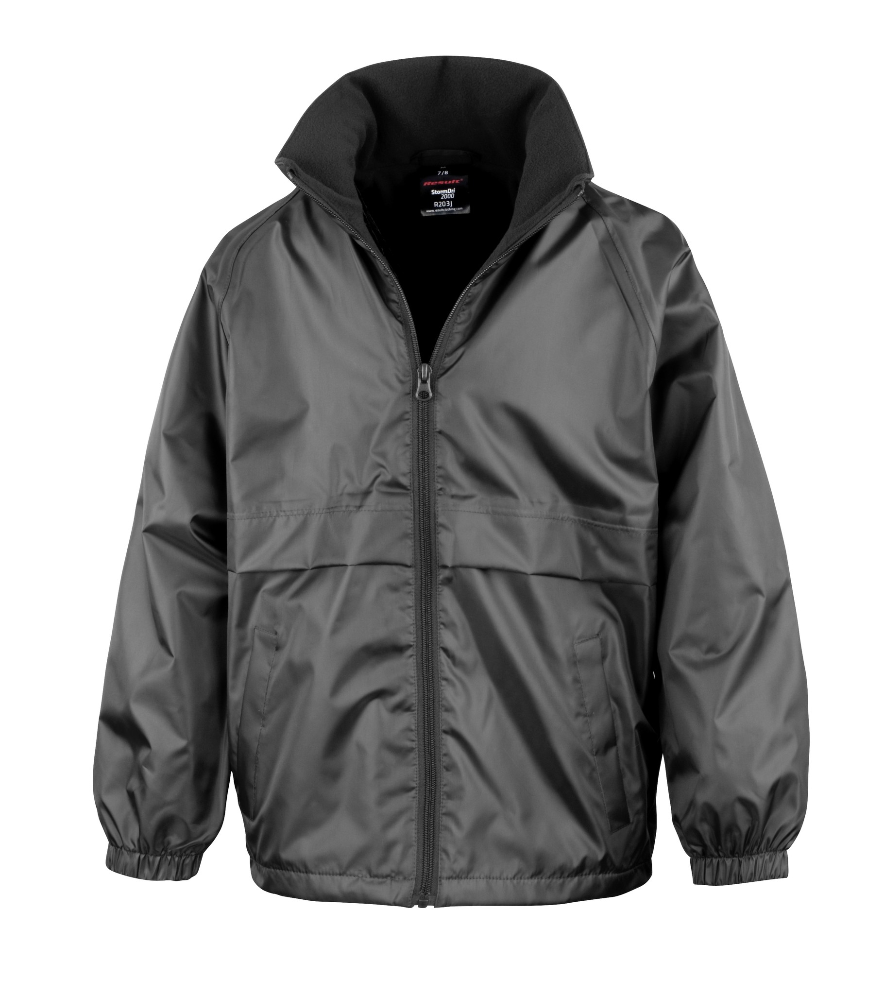 Result Core Junior Microfleece Lined Jacket R203J-Y - Waterproof Childrens Coat - Picture 8 of 14