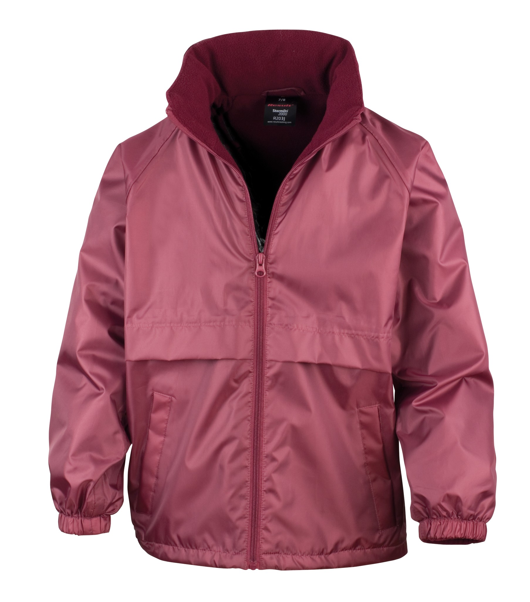 Result Core Junior Microfleece Lined Jacket R203J-Y - Waterproof Childrens Coat - Picture 10 of 14