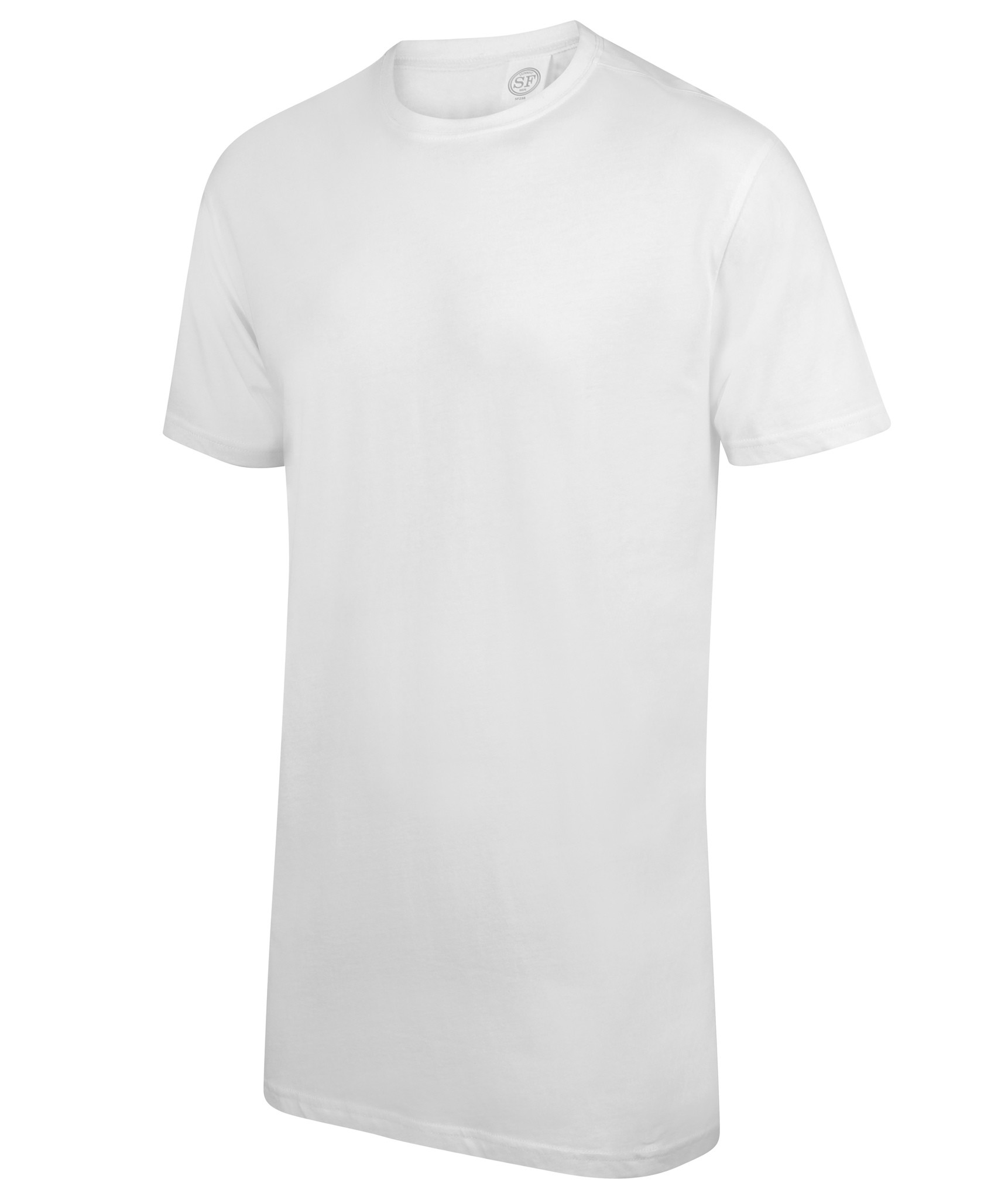 SF Longline T-Shirt with Dipped Hem (SF258) - Casual Short Sleeved Tee