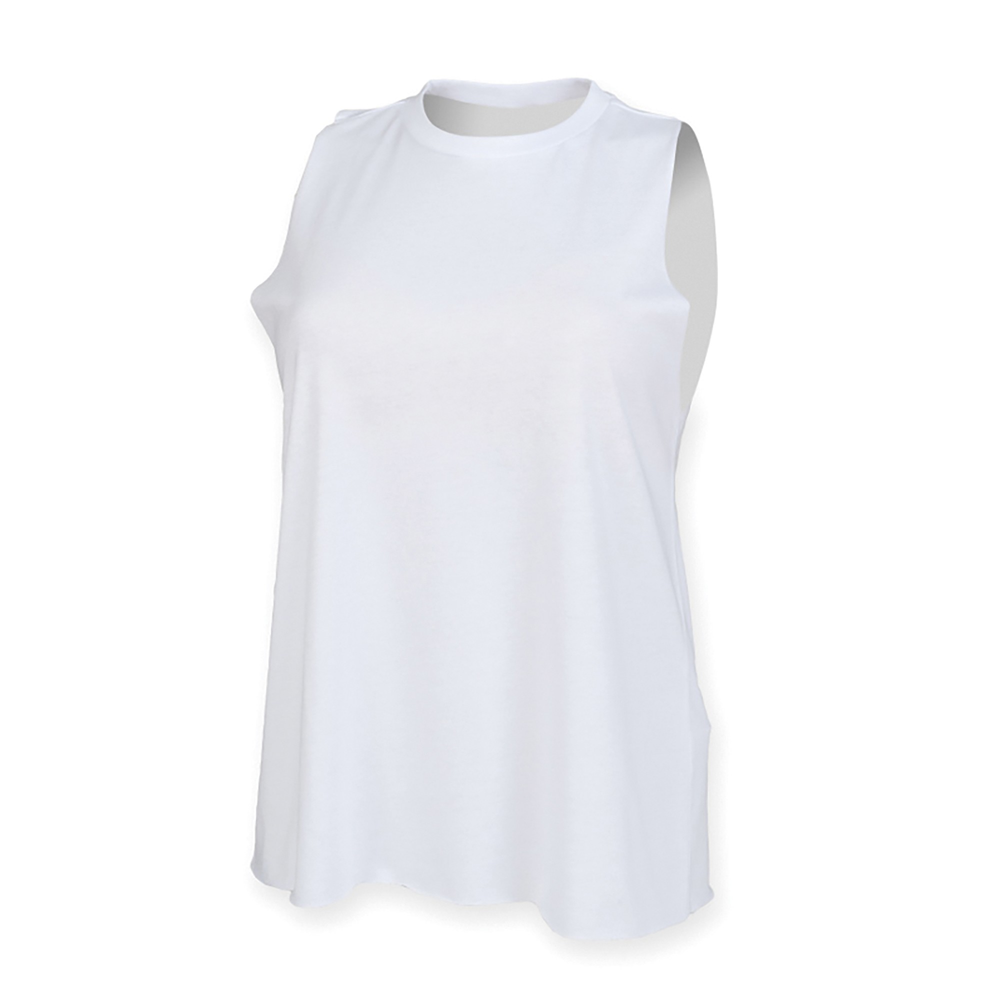 SF Women's High Neck Vest (SK232) - Ladies Fitted Sleeveless Gym Top - Picture 7 of 7