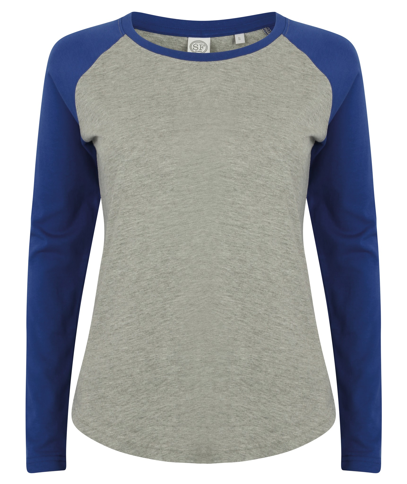 SF Women's Long Sleeve Baseball T-Shirt (SK271) - Crew Neck Casual Top