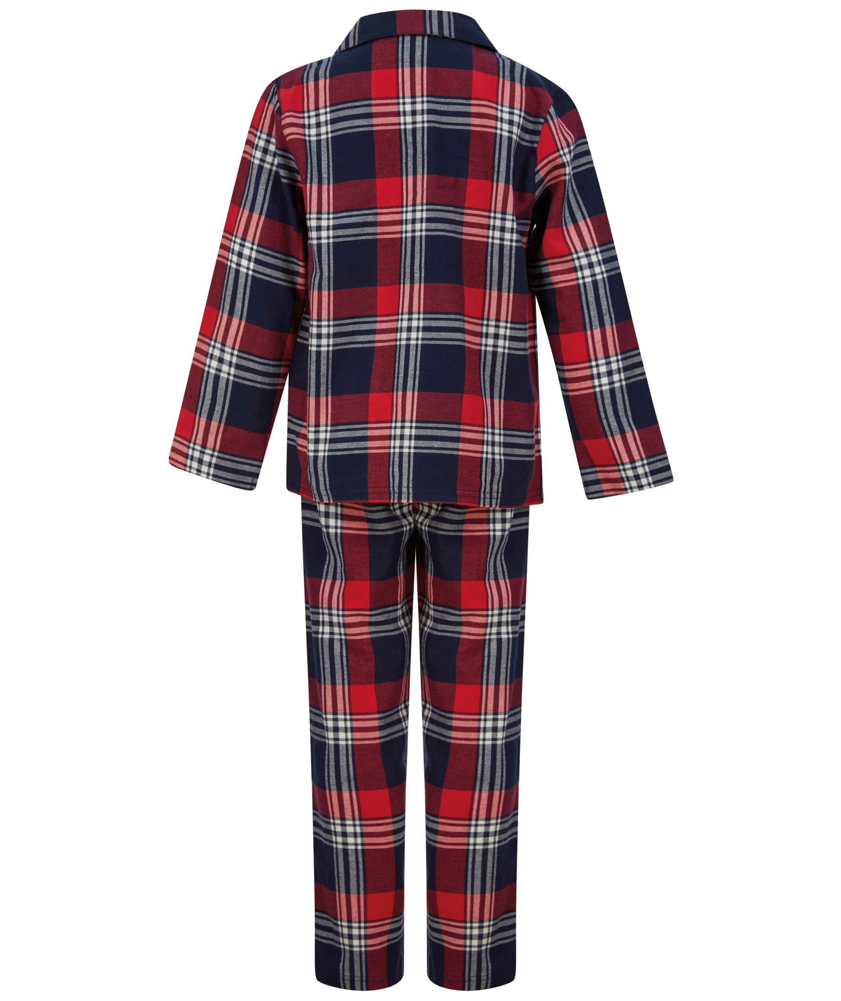 SF Minni Kids Tartan Lounge Set SM074 - Full Sleeves Plain Hem - Picture 9 of 11