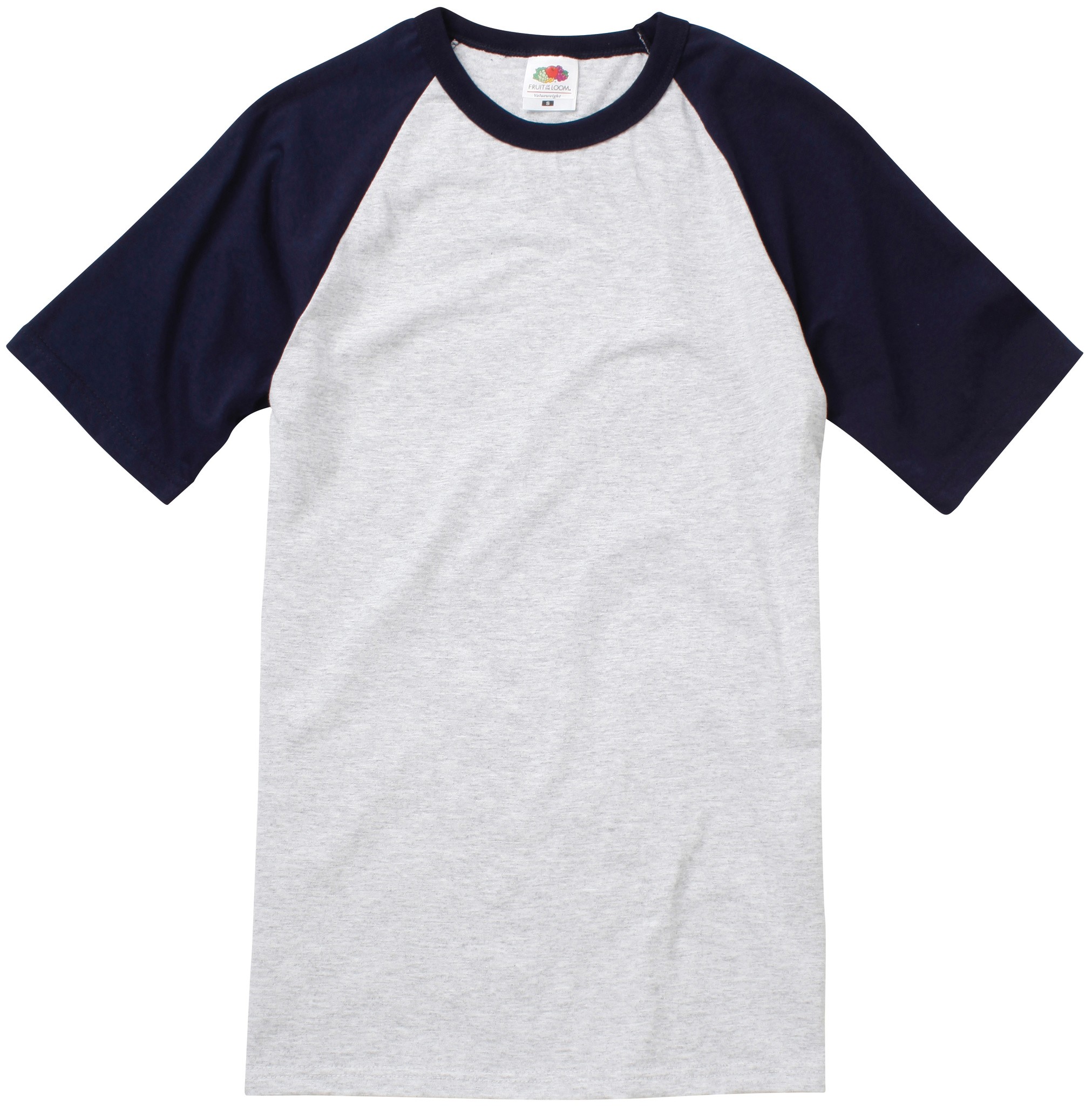 Herren Kurzarm Baseball Tee - Fruit of the Loom T-Shirt Raglan Oberteil - Bild 5 von 9