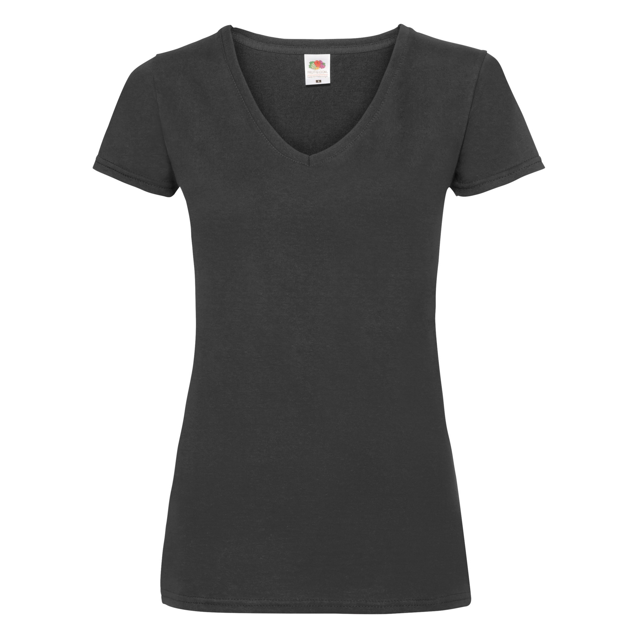 Fruit of the Loom Women's Lightweight V-neck T-shirt - Tee - Picture 7 of 12