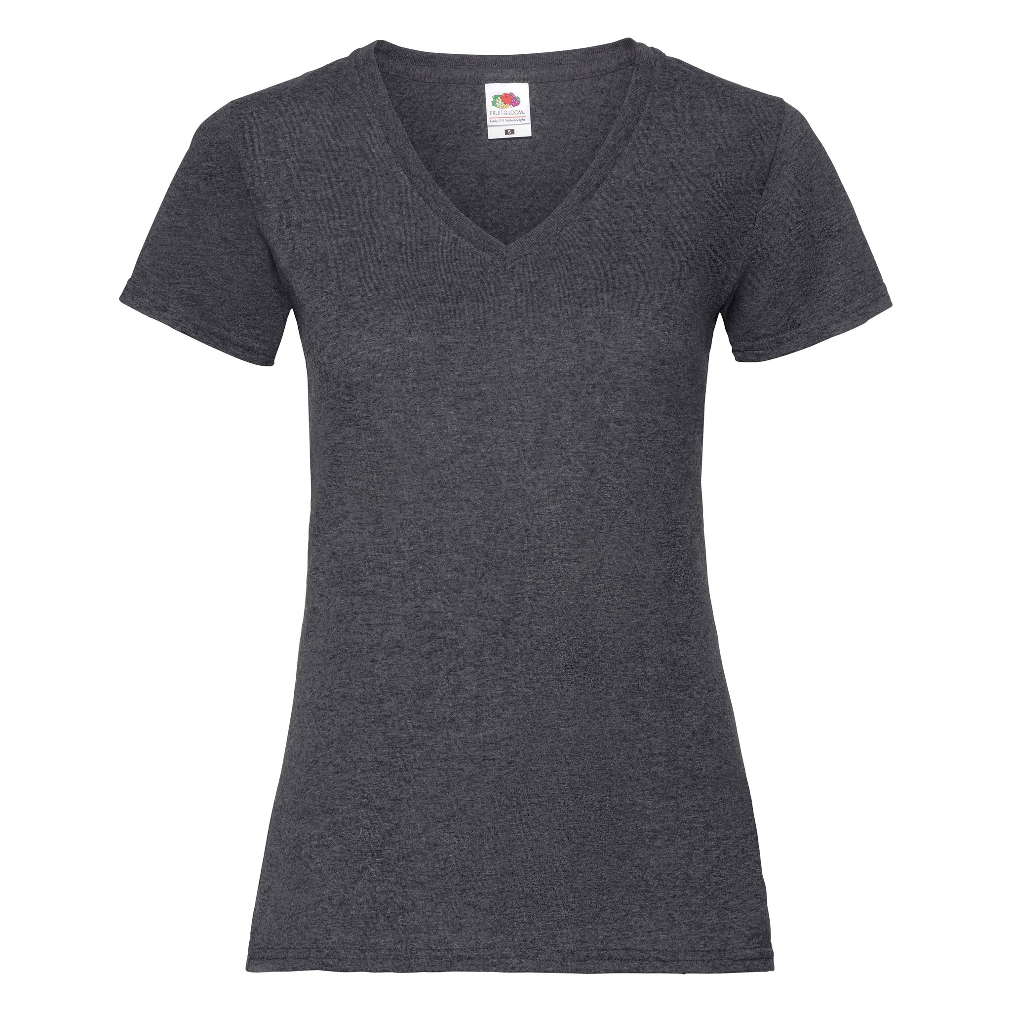 Fruit of the Loom Women's Lightweight V-neck T-shirt - Tee - Picture 8 of 12