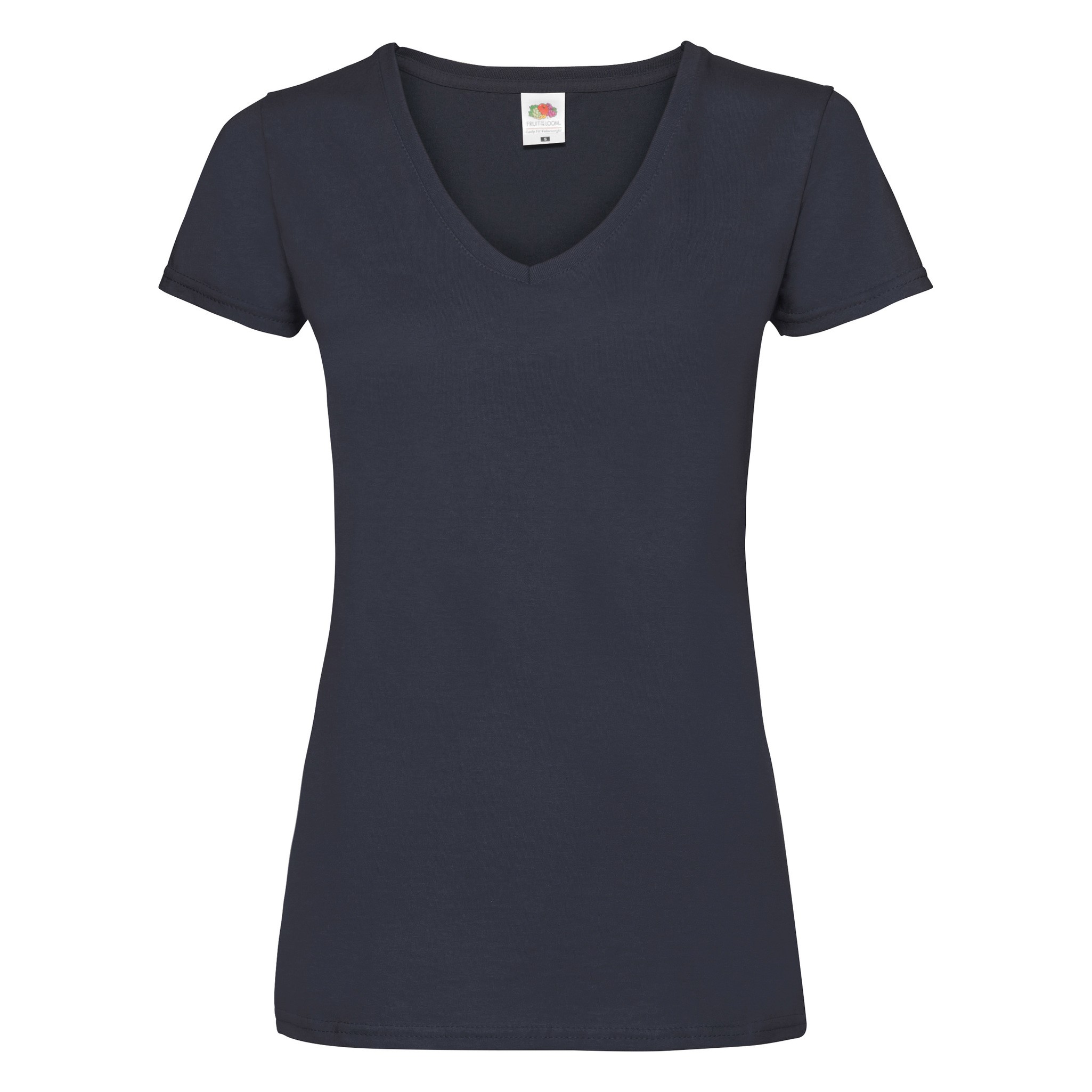Fruit of the Loom Women's Lightweight V-neck T-shirt - Tee - Picture 9 of 12