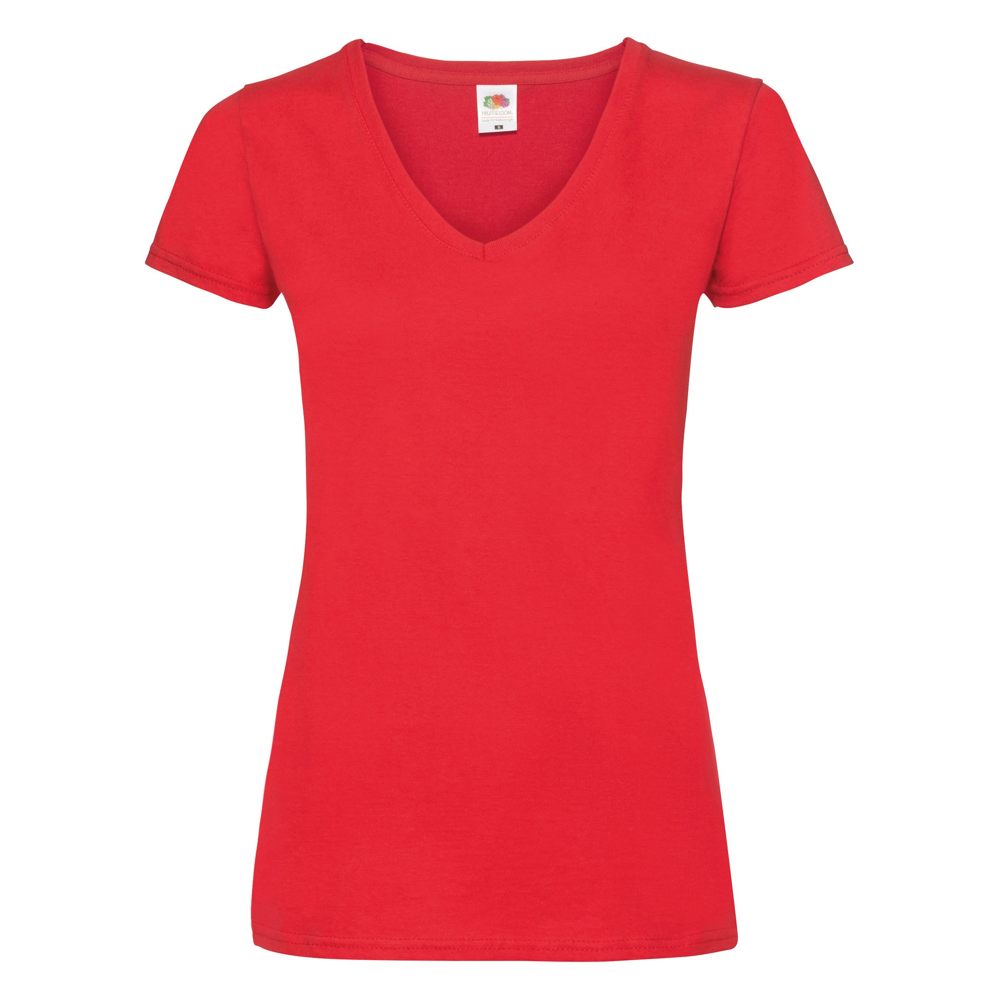 Fruit of the Loom Women's Lightweight V-neck T-shirt - Tee - Picture 11 of 12