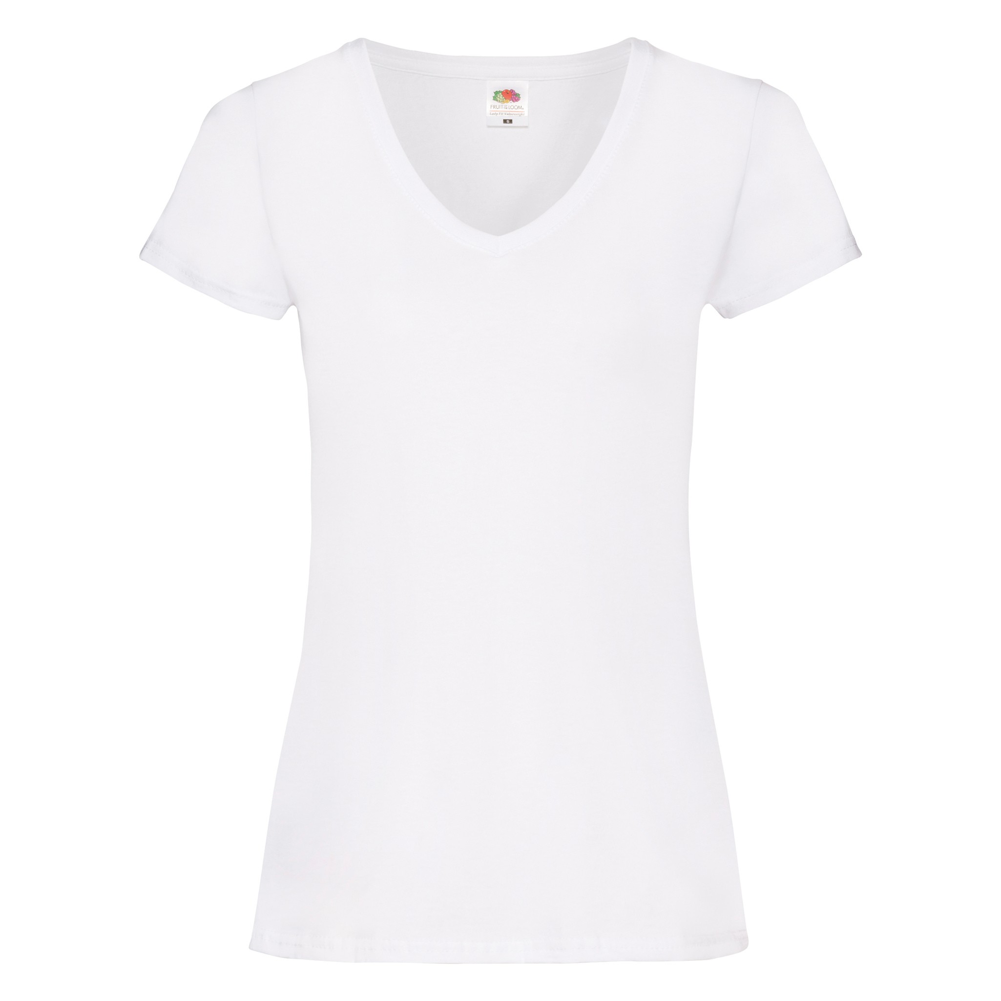 Fruit of the Loom Women's Lightweight V-neck T-shirt - Tee - Picture 12 of 12