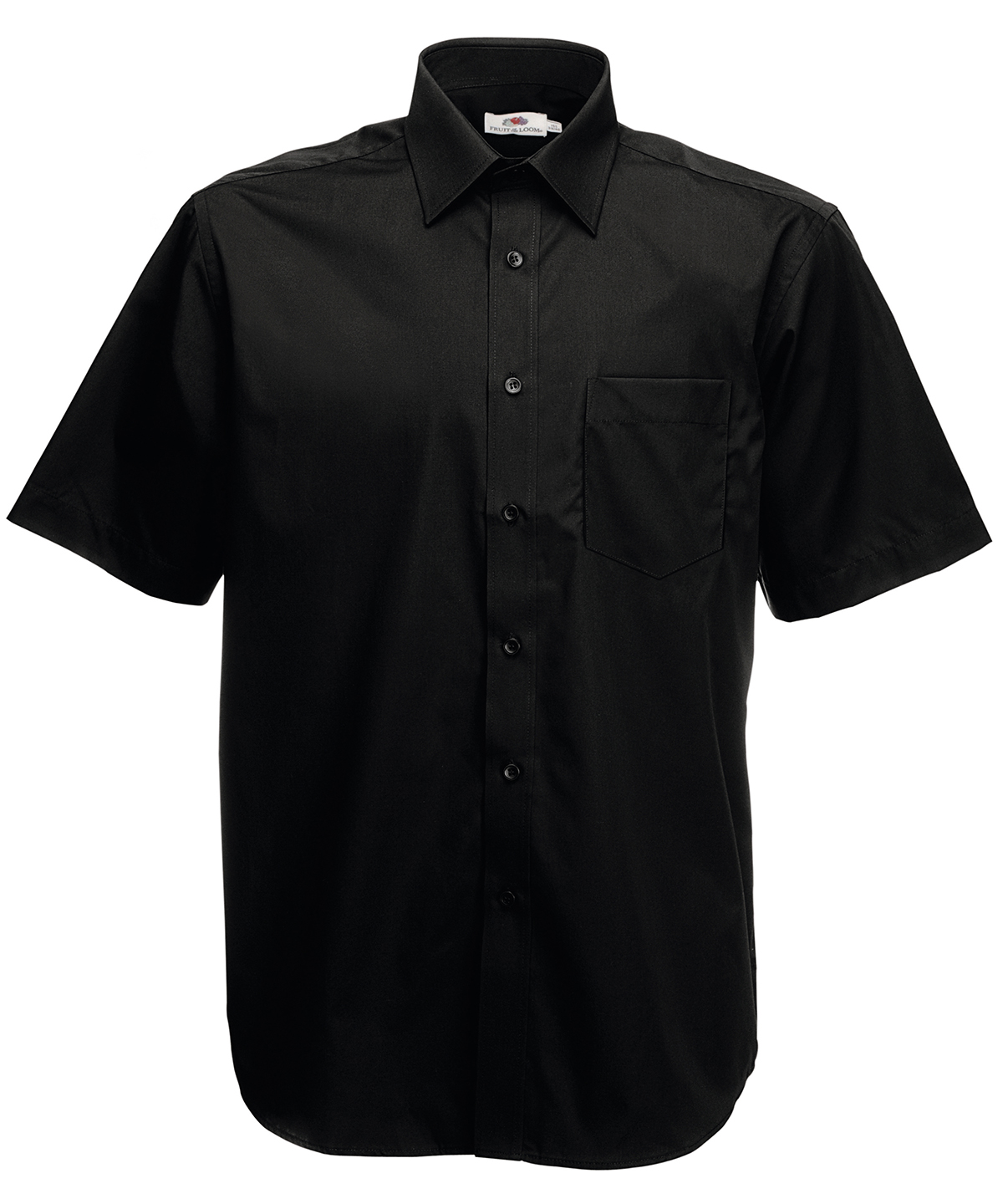 Fruit of the Loom Men's Poplin Short Sleeve Shirt Formal Workwear - Picture 3 of 7