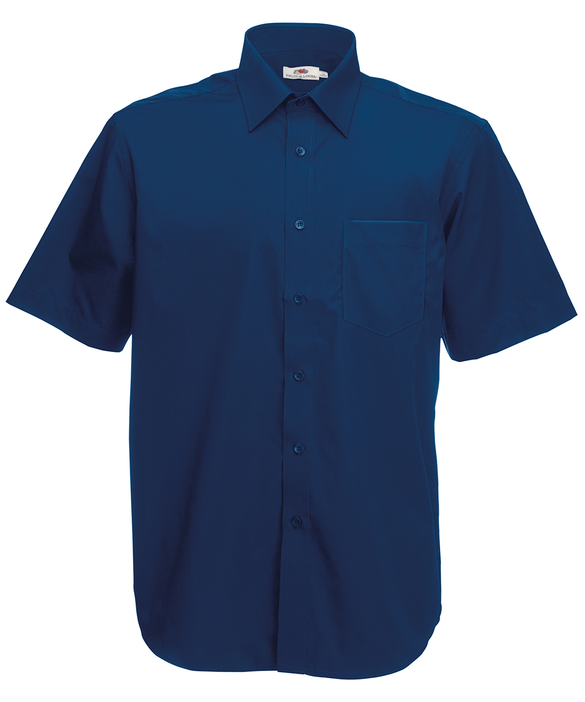 Fruit of the Loom Men's Poplin Short Sleeve Shirt Formal Workwear - Picture 5 of 7