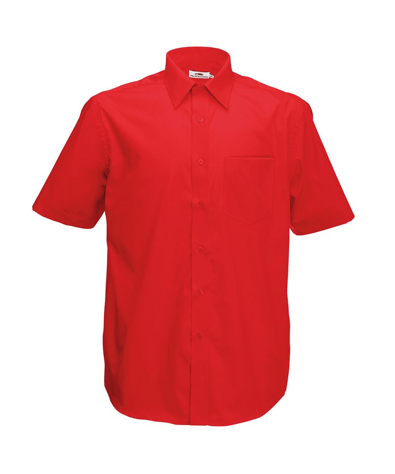 Fruit of the Loom Uomo Poplin camicia manica corta Abbigliamento da lavoro forma - Foto 4 di 7