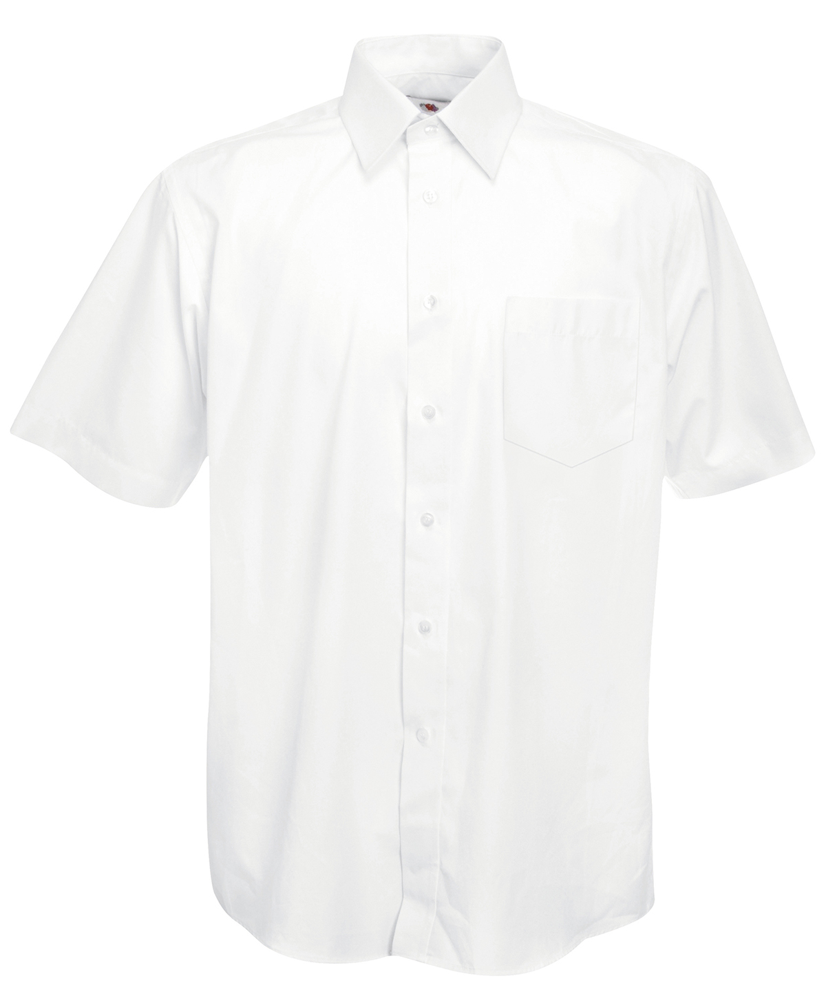Fruit of the Loom Men's Poplin Short Sleeve Shirt Formal Workwear - Picture 7 of 7