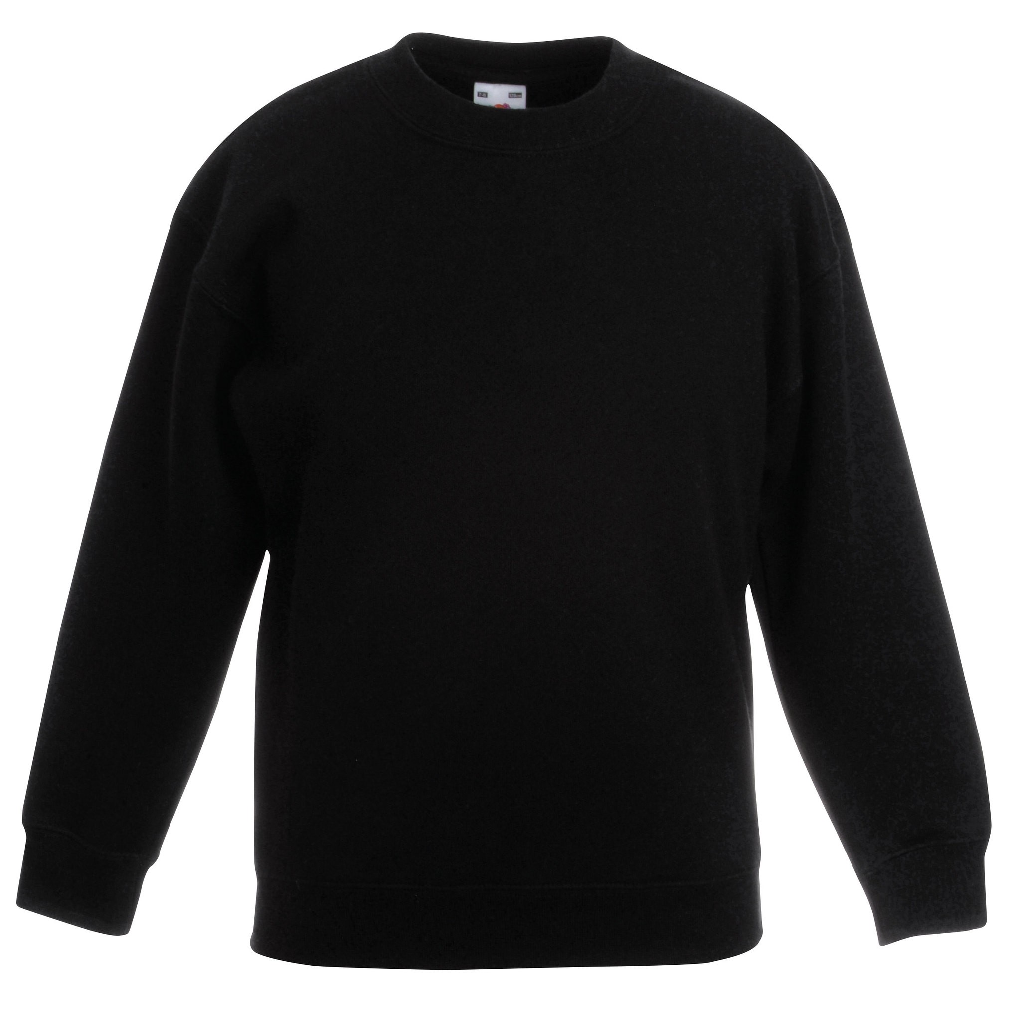 Kids Set-in Sweatshirt -Boys Girls Fruit of the Loom Jumper - Picture 14 of 17