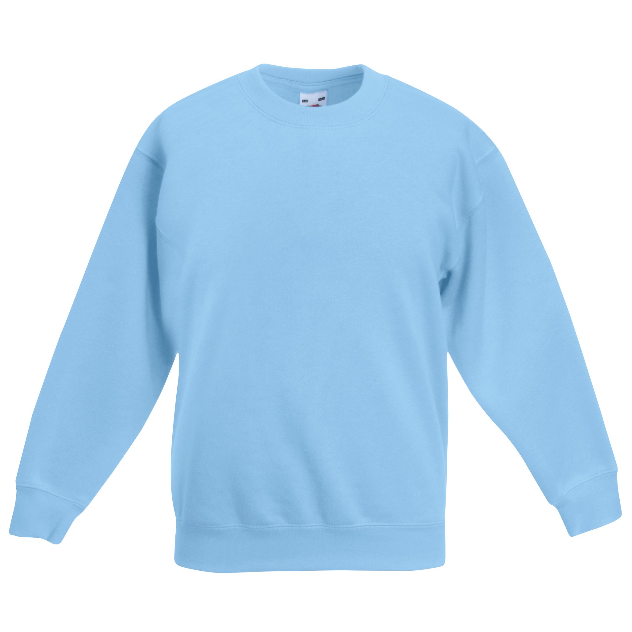 Kids Set-in Sweatshirt -Boys Girls Fruit of the Loom Jumper - Picture 8 of 17