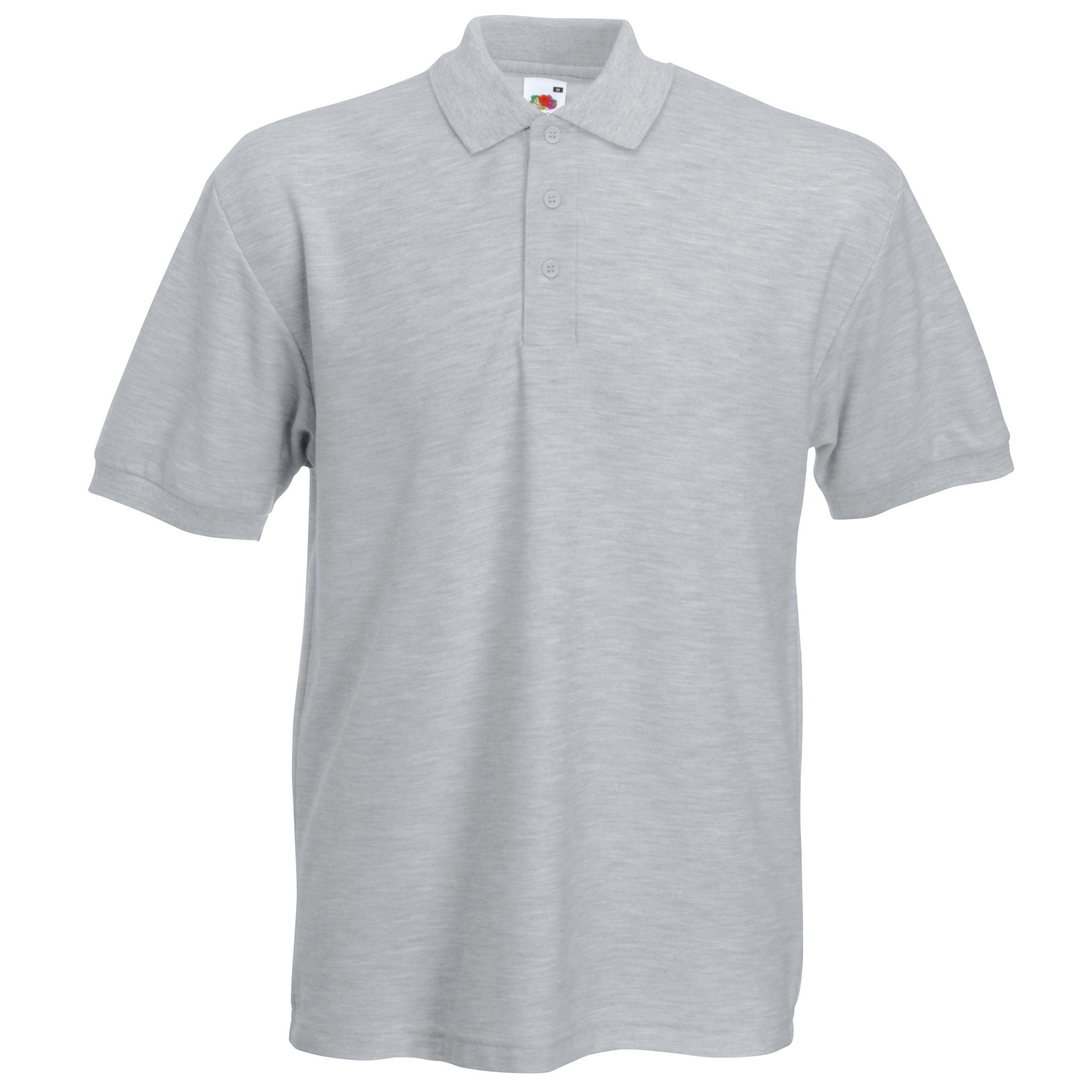Heavyweight Short Sleeve Polo Shirt - Fruit of the Loom Top - Picture 6 of 13
