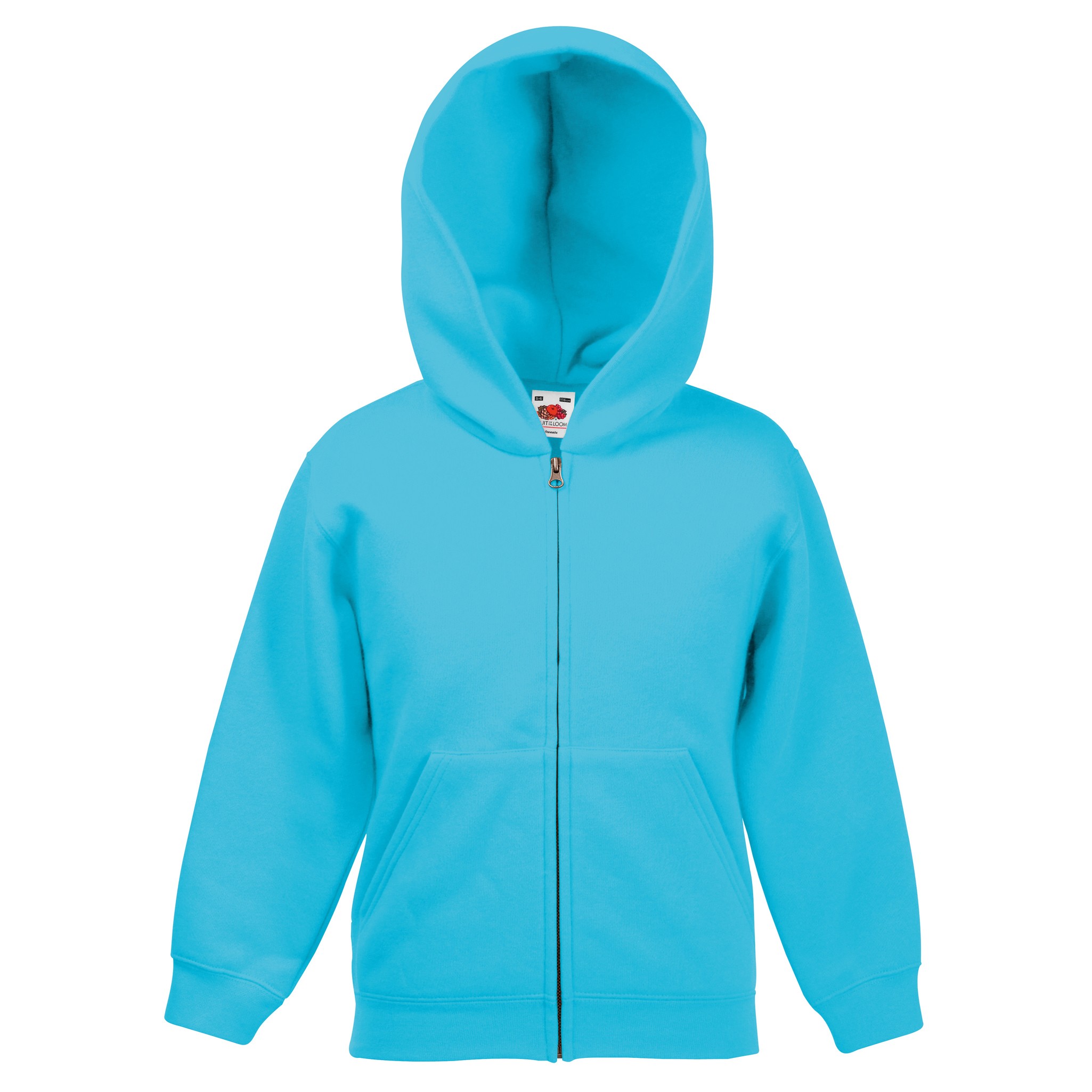 Kids Classic Hooded Sweatshirt - Fruit of the Loom Boys/Girls hoodie - Picture 10 of 11