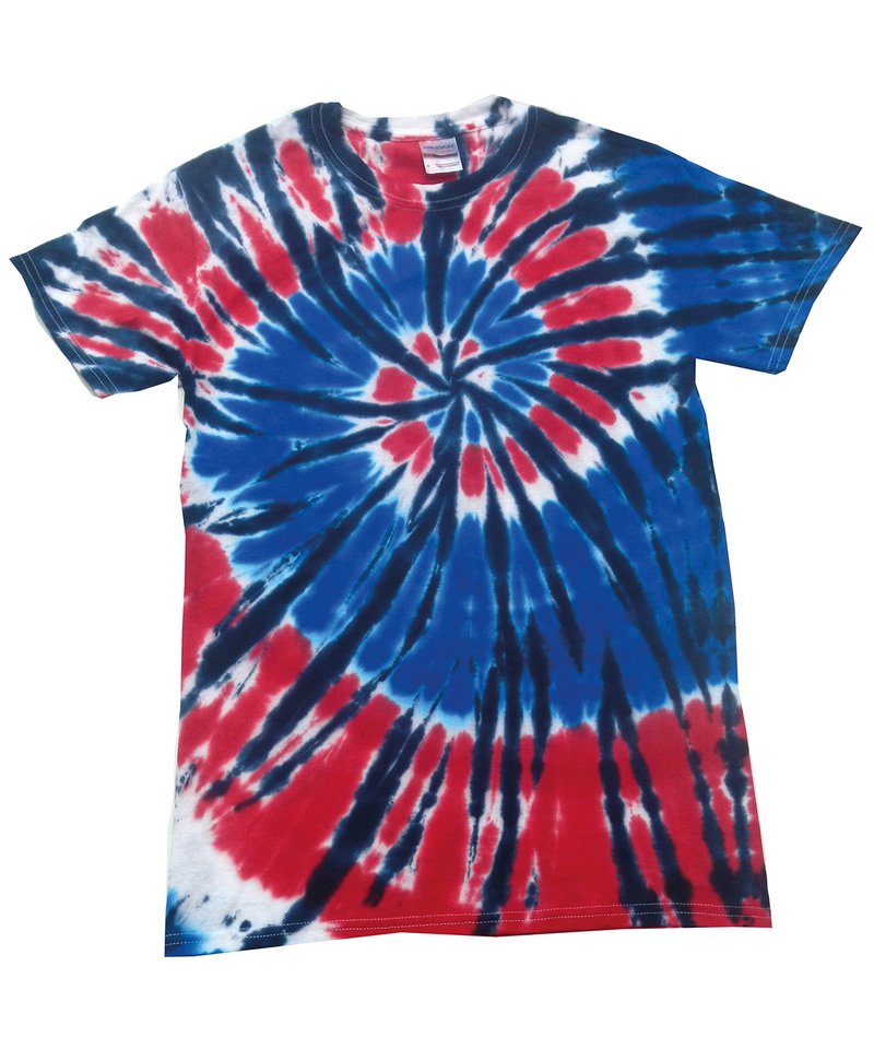 Colortone Kinder Tie-Dye Crew Neck Tee TD02B - buntes Baumwoll Kurzarm T-Shirt - Bild 7 von 9