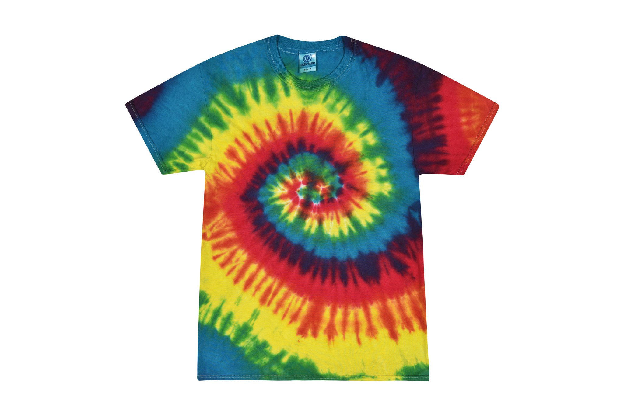 Colortone Kids Tie-Dye Crew Neck Tee TD02B- Colorful Cotton Short Sleeve T-Shirt - Picture 7 of 9