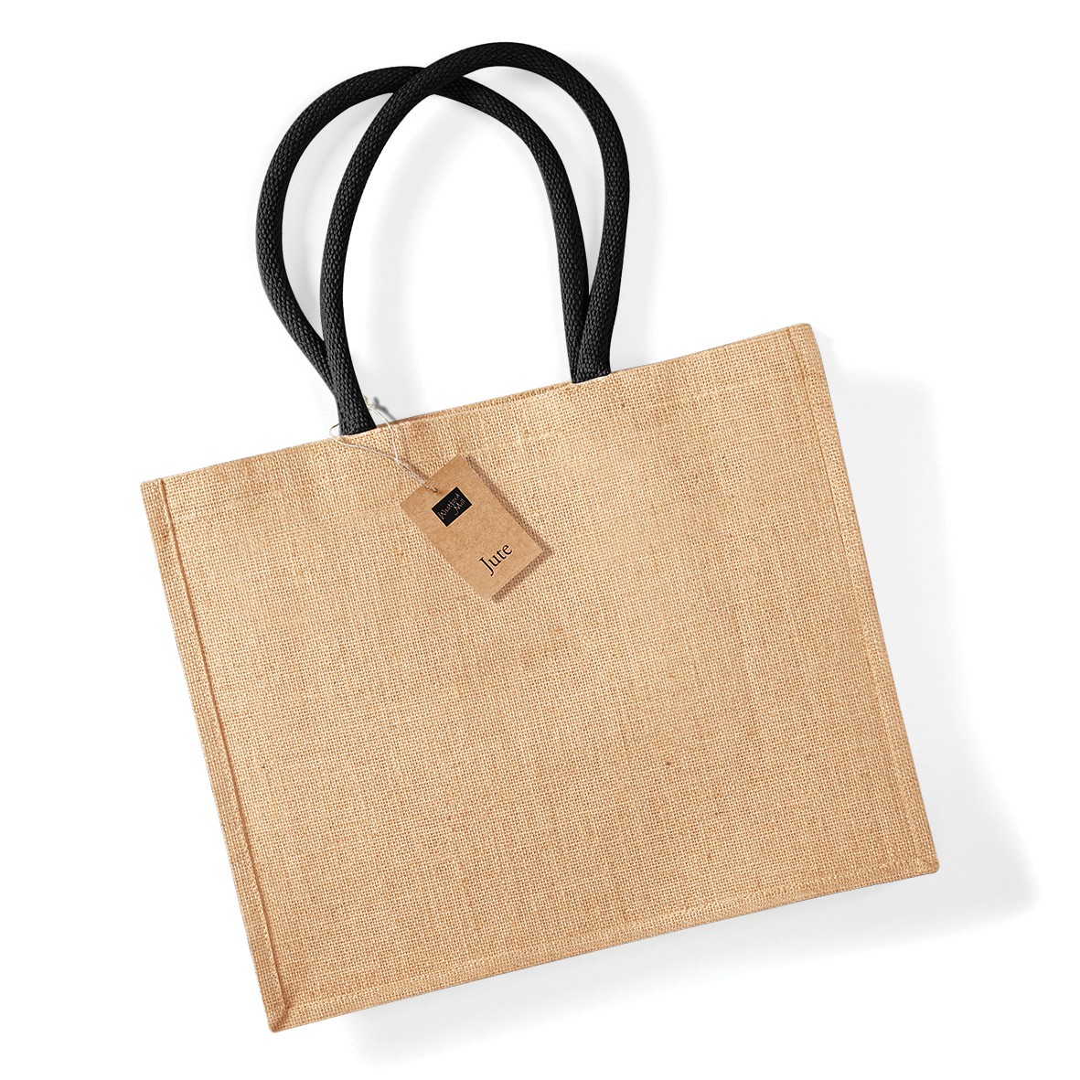 Westford Mill Jute Classic Shopper (W407) - Ladies Tote Natural Handbag - Picture 12 of 18