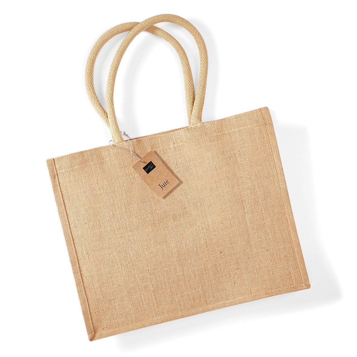 Westford Mill Jute Classic Shopper (W407) - Ladies Tote Natural Handbag - Picture 11 of 18