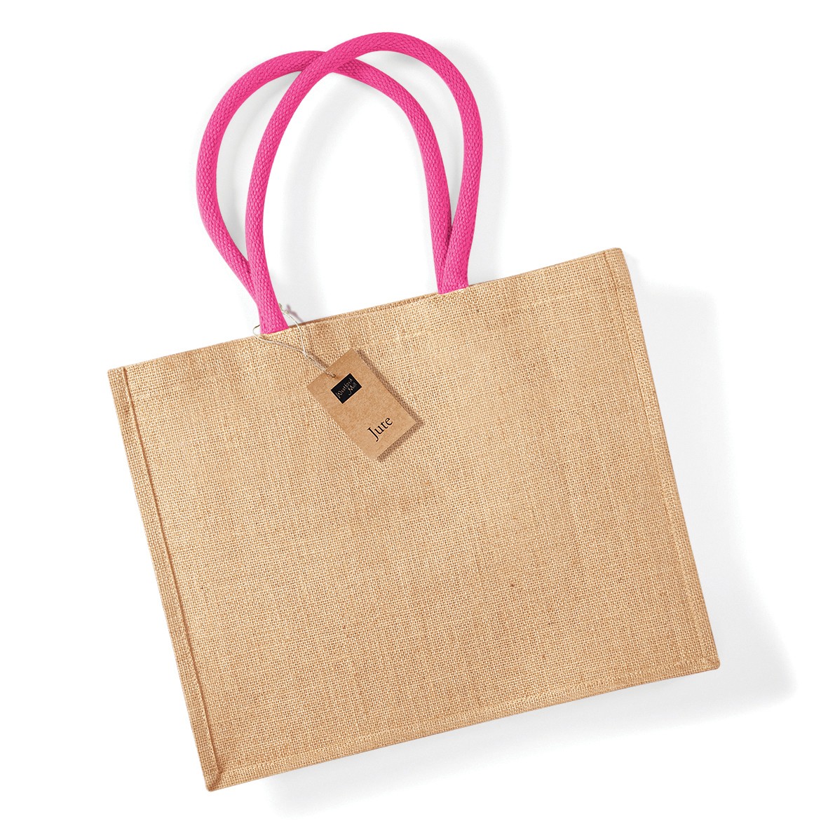 Westford Mill Jute Classic Shopper (W407) - Ladies Tote Natural Handbag - Picture 15 of 18