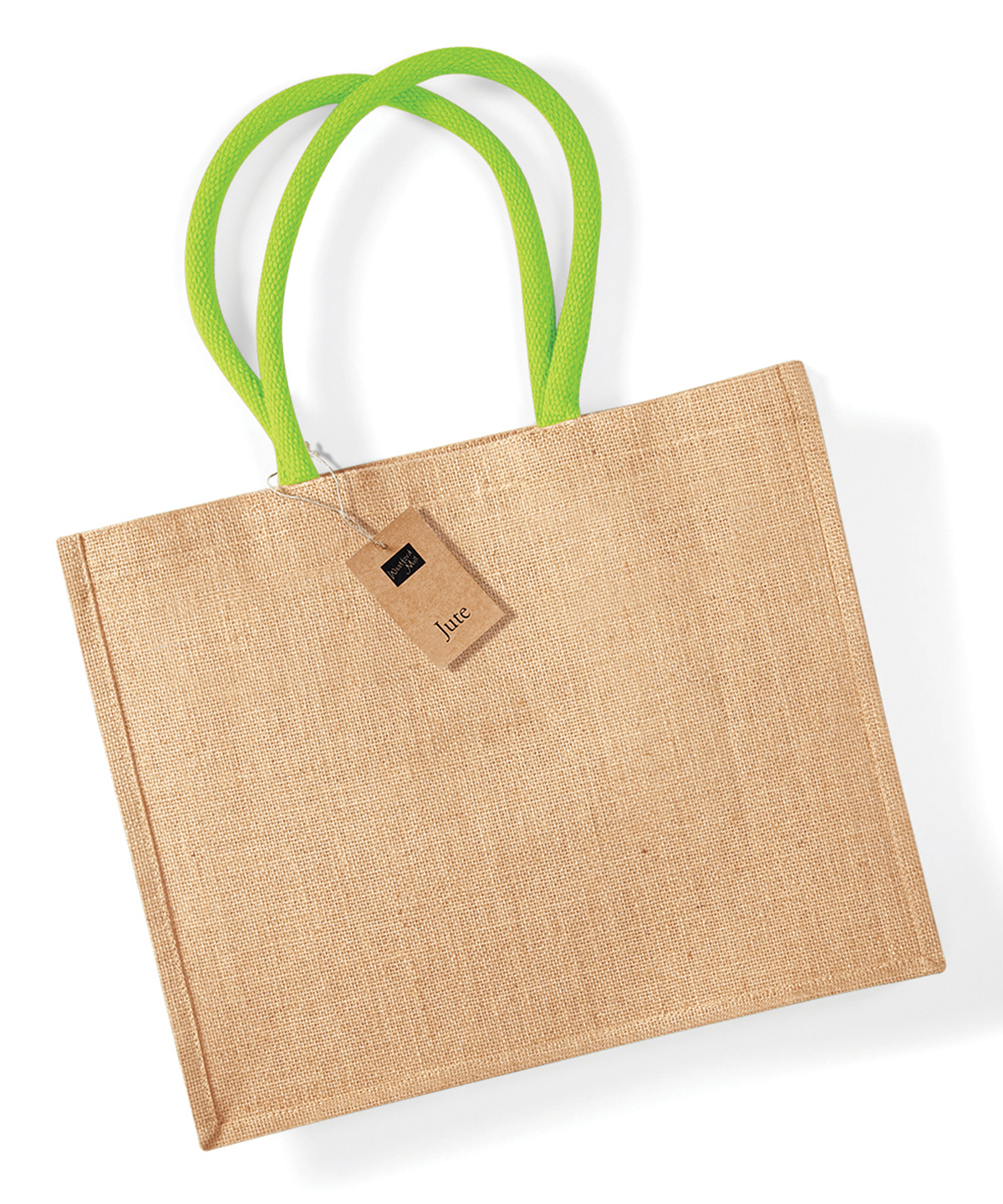 Westford Mill Jute Classic Shopper (W407) - Ladies Tote Natural Handbag - Picture 16 of 18