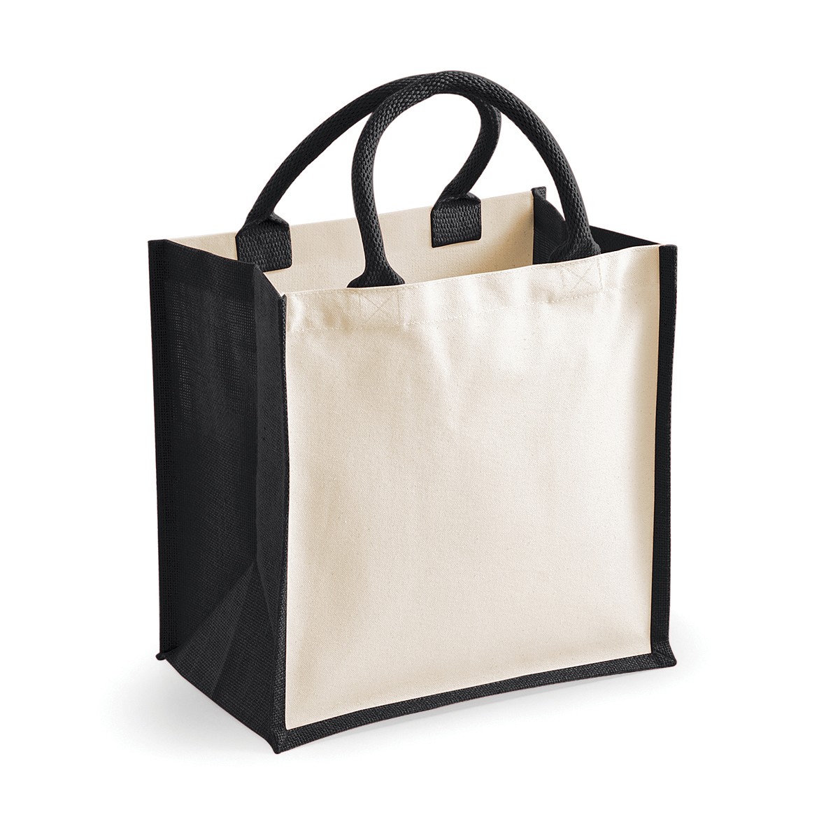 Bolso de Mano Westford Mill Printers Midi de Yute (W421) - Bolsos de Algodón para Compras - Imagen 7 de 10