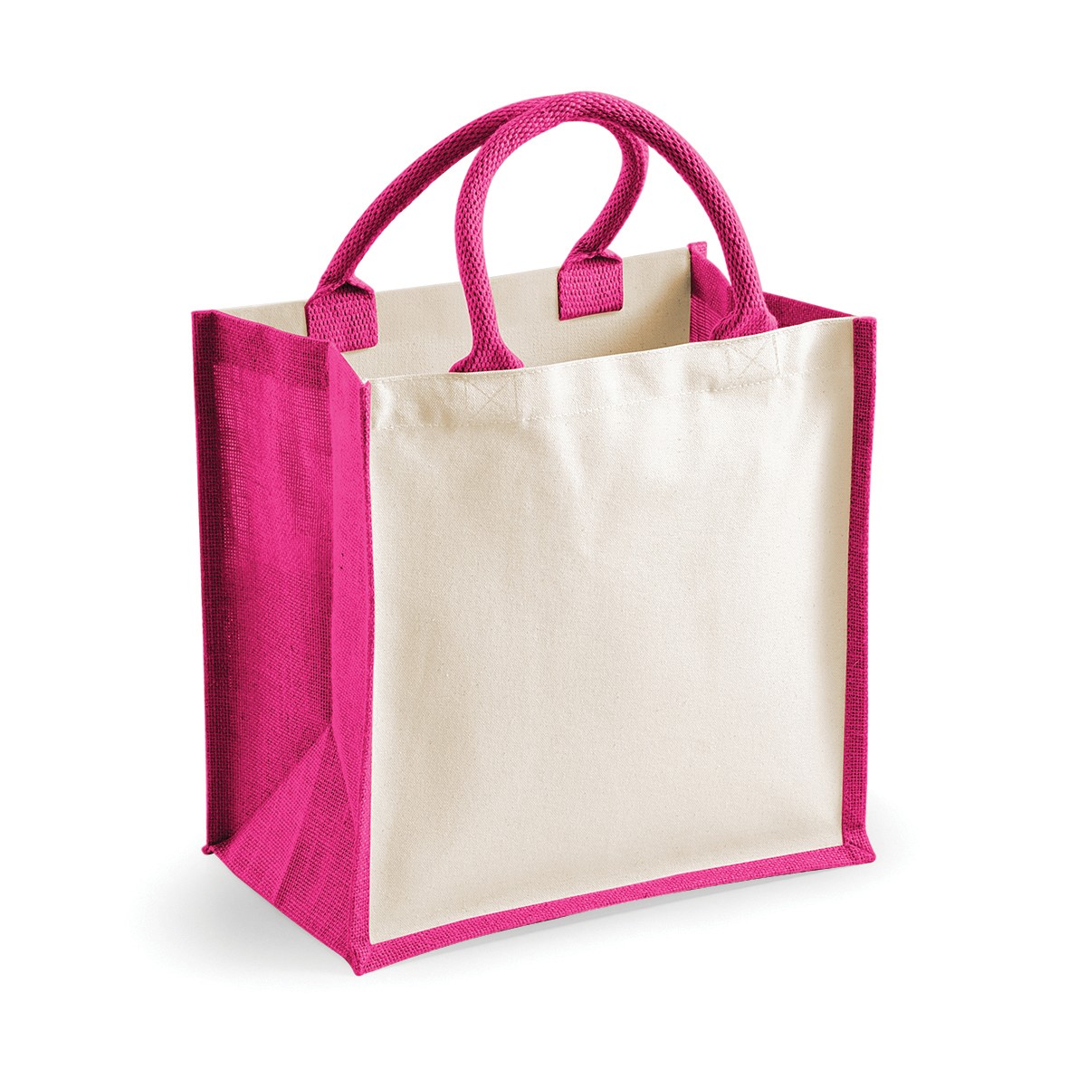 Bolso de Mano Westford Mill Printers Midi de Yute (W421) - Bolsos de Algodón para Compras - Imagen 8 de 10