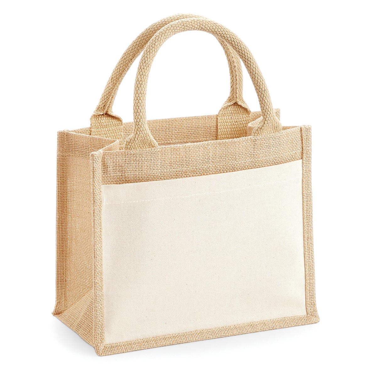 Bolso de Regalo Westford Mill de Algodón Bolsillo Yute (W425) - Manijas de Algodón Bolso de Almuerzo Liso - Imagen 6 de 6