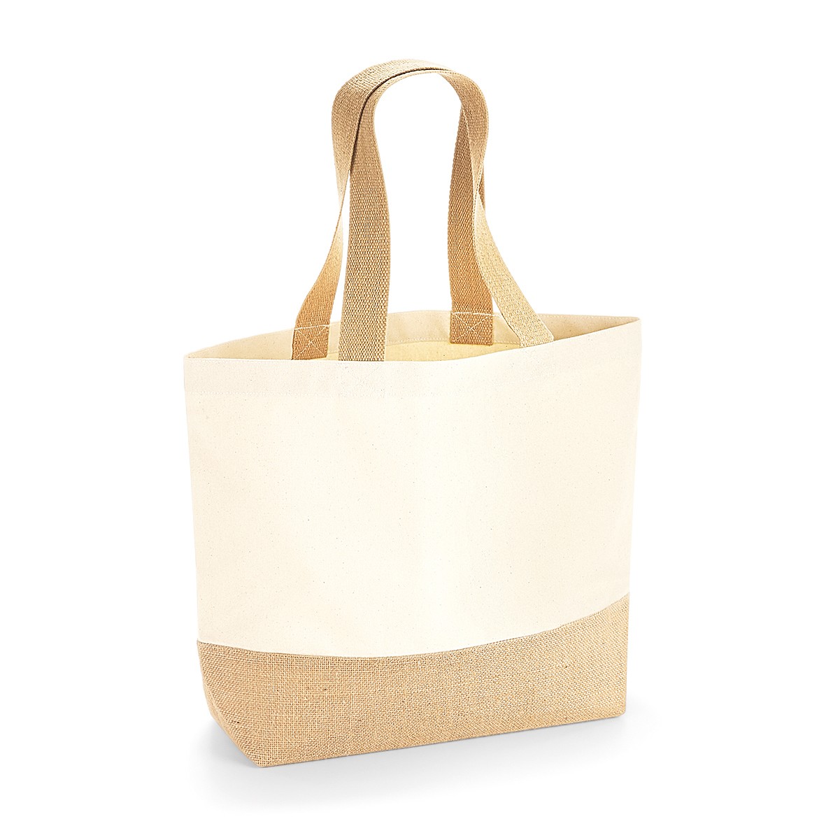 Westford Mill Jute base canvas tote W451 – Print-friendly canvas body