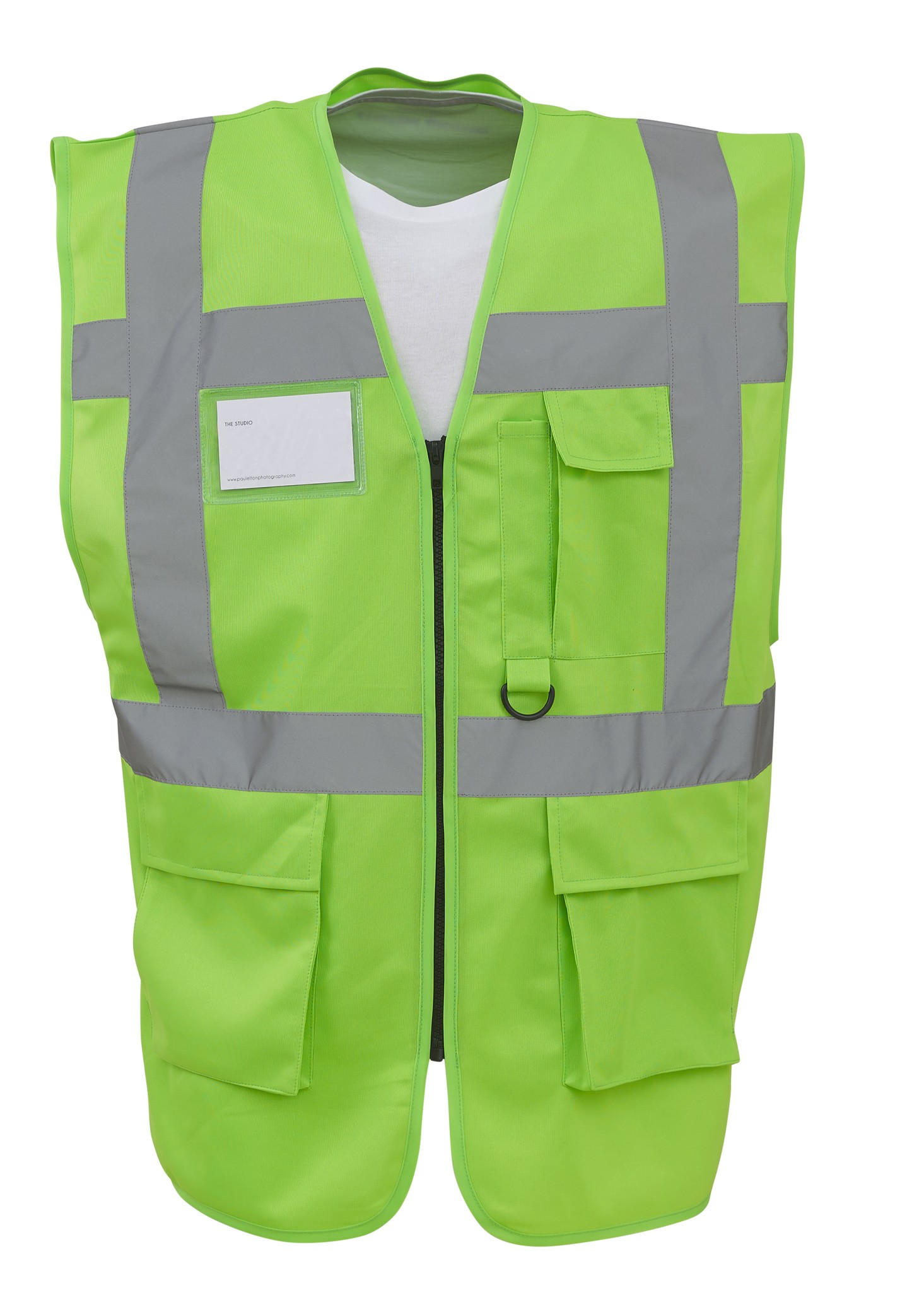 Yoko Hi-Vis Multi Functional Executive Waistcoat HVW801 - Men's Safety Workwear - Picture 23 of 31