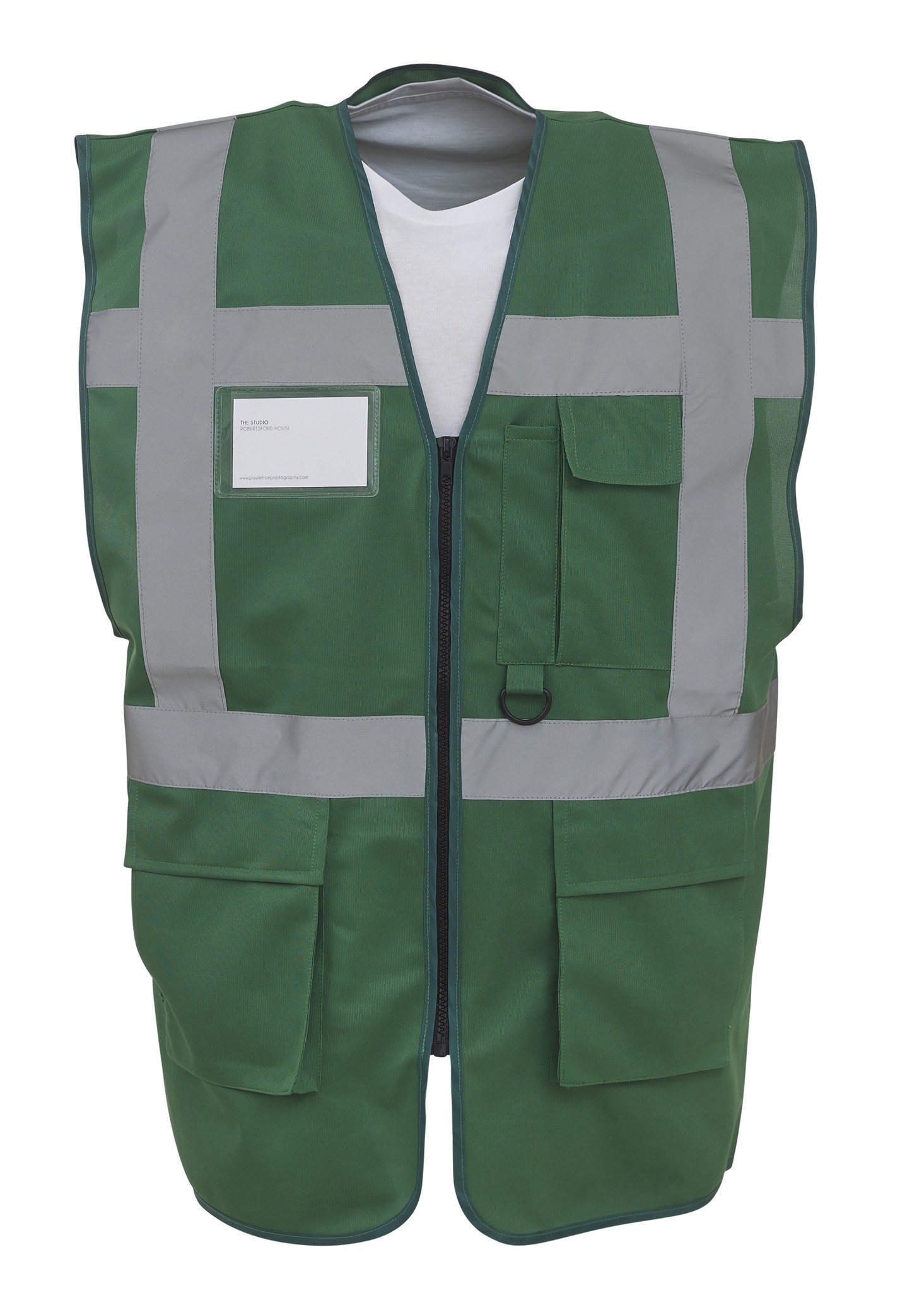 Yoko Hi-Vis Multi Functional Executive Waistcoat HVW801 - Men's Safety Workwear - Picture 26 of 31
