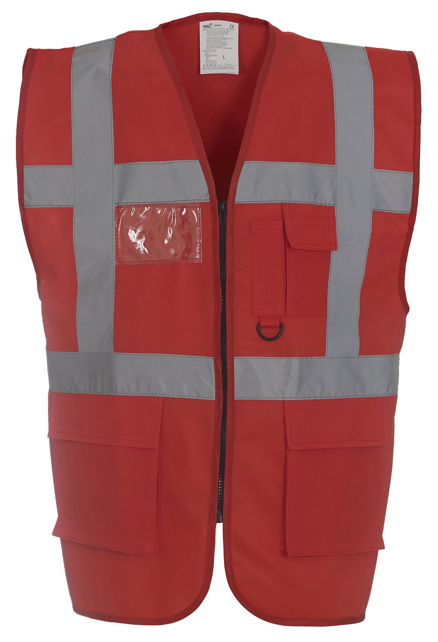 Yoko Hi-Vis Multi Functional Executive Waistcoat HVW801 - Men's Safety Workwear - Picture 7 of 31
