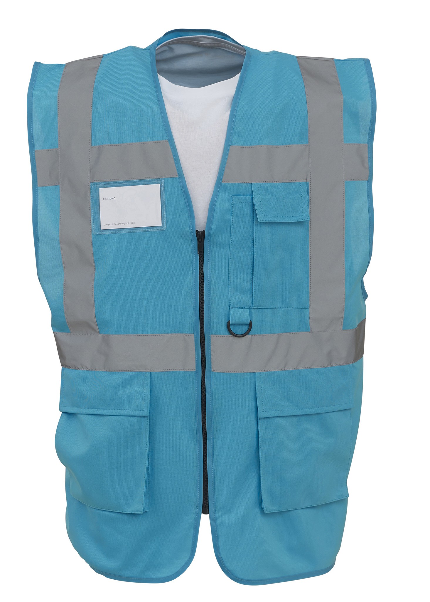 Yoko Hi-Vis Multi Functional Executive Waistcoat HVW801 - Men's Safety Workwear - Picture 8 of 31