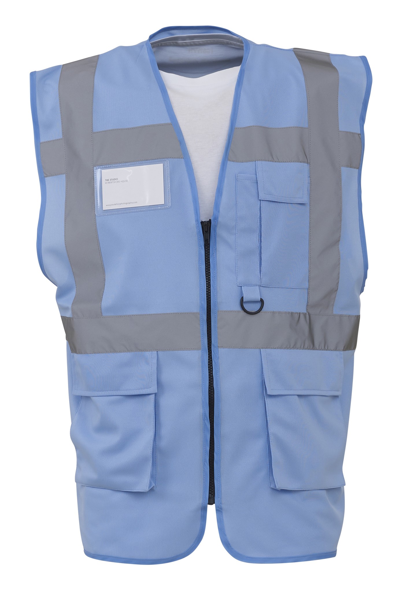 Yoko Hi-Vis Multi Functional Executive Waistcoat HVW801 - Men's Safety Workwear - Picture 10 of 31