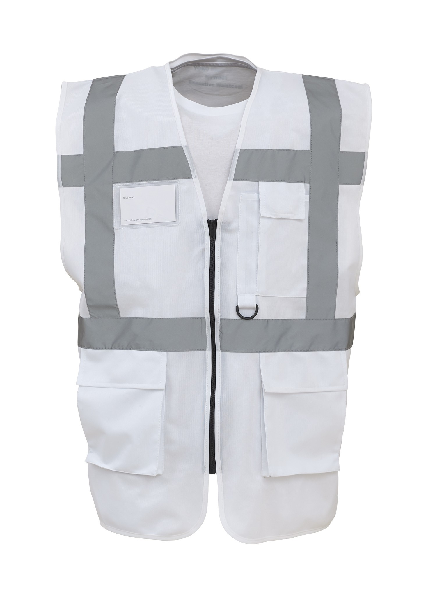 Yoko Hi-Vis Multi Functional Executive Waistcoat HVW801 - Men's Safety Workwear - Picture 17 of 31