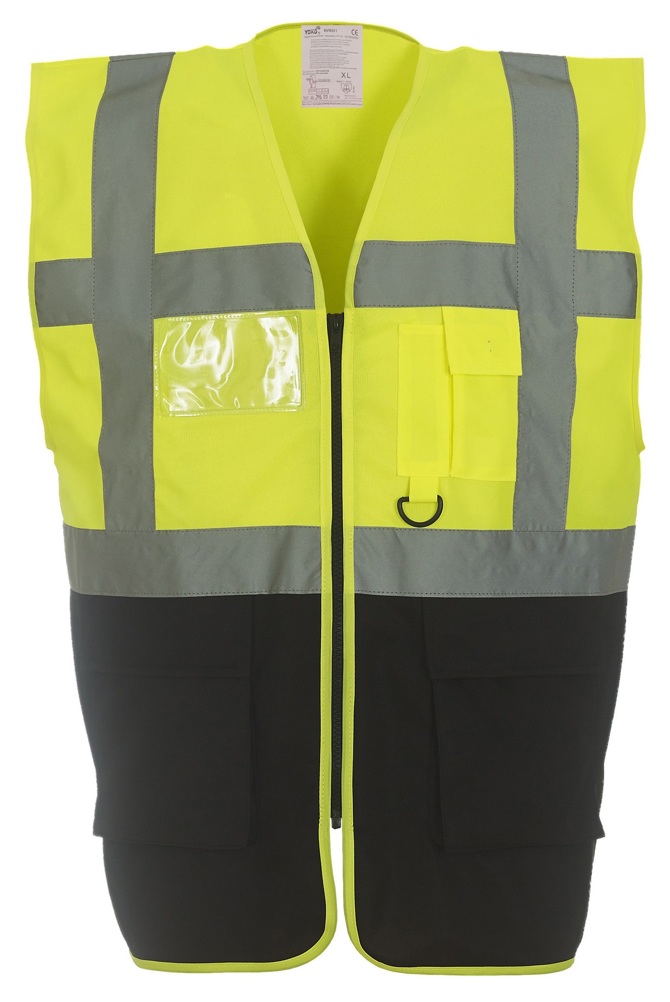 Yoko Hi-Vis Multi Functional Executive Waistcoat HVW801 - Men's Safety Workwear - Picture 16 of 31
