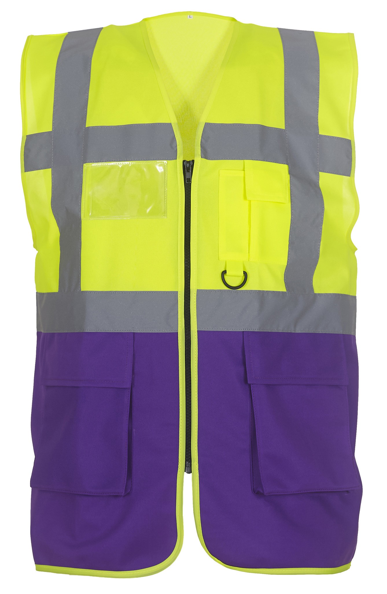 Yoko Hi-Vis Multi Functional Executive Waistcoat HVW801 - Men's Safety Workwear - Picture 15 of 31