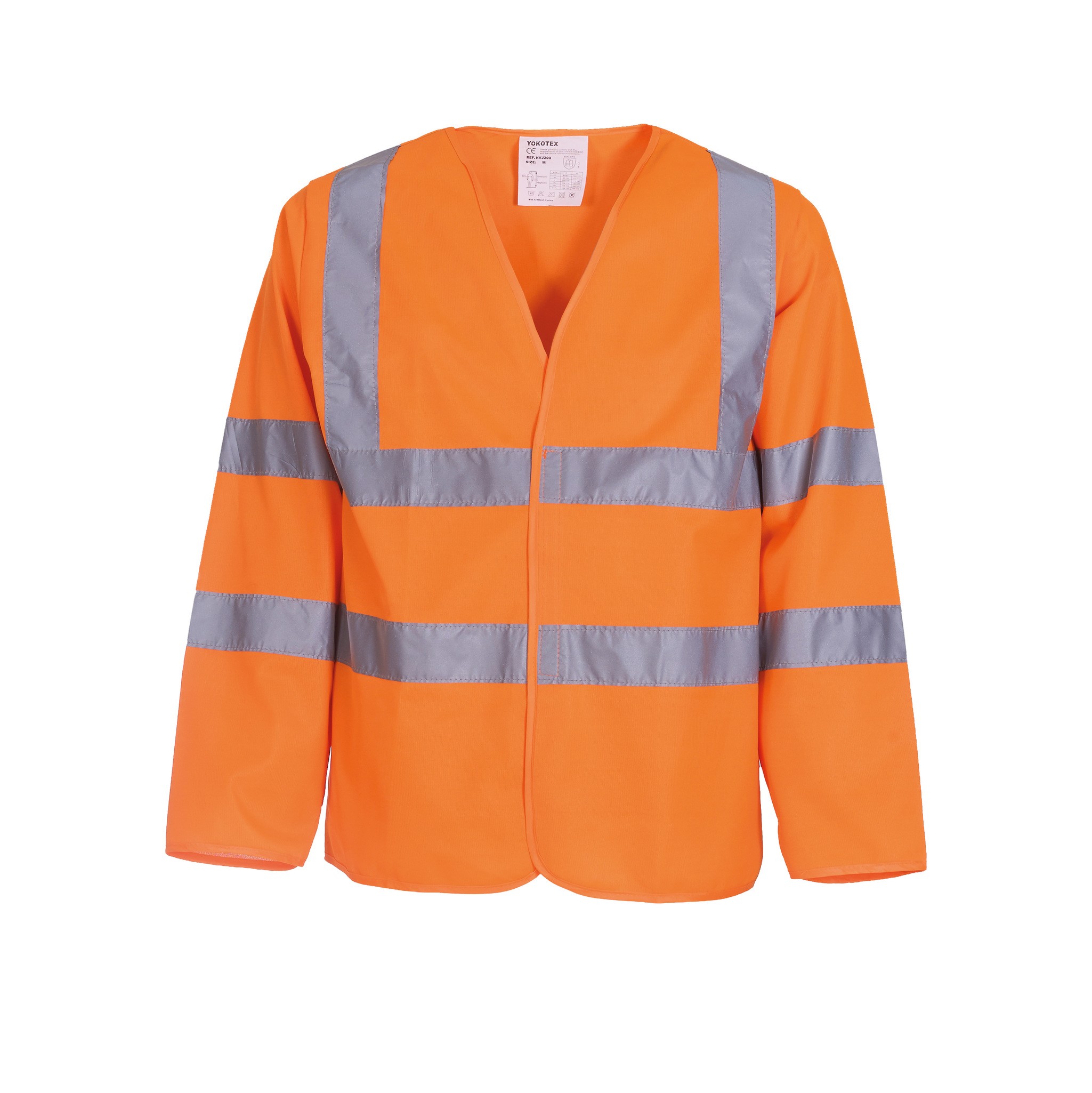 Yoko Hi-Vis Men’s Long Sleeve Waistcoat HVJ200-Safety Work Wear Polyester Jacket