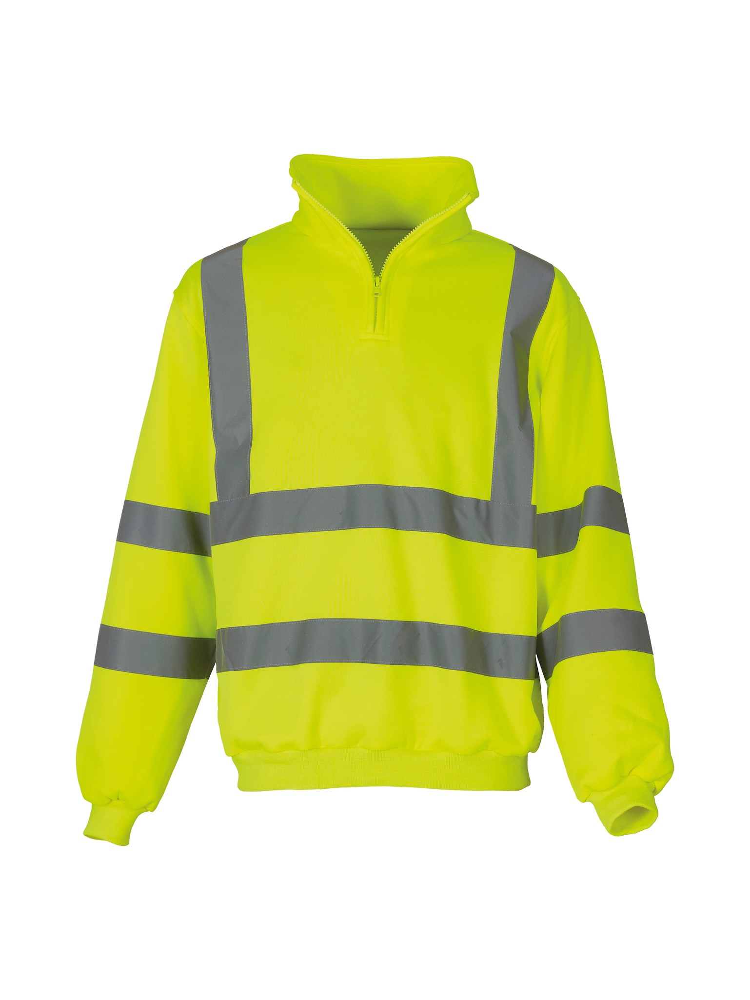 Yoko Hi-Vis Men’s 1/4 Zip Sweatshirt HVK06 – Safety Work Wear Jumper Warm Fleece
