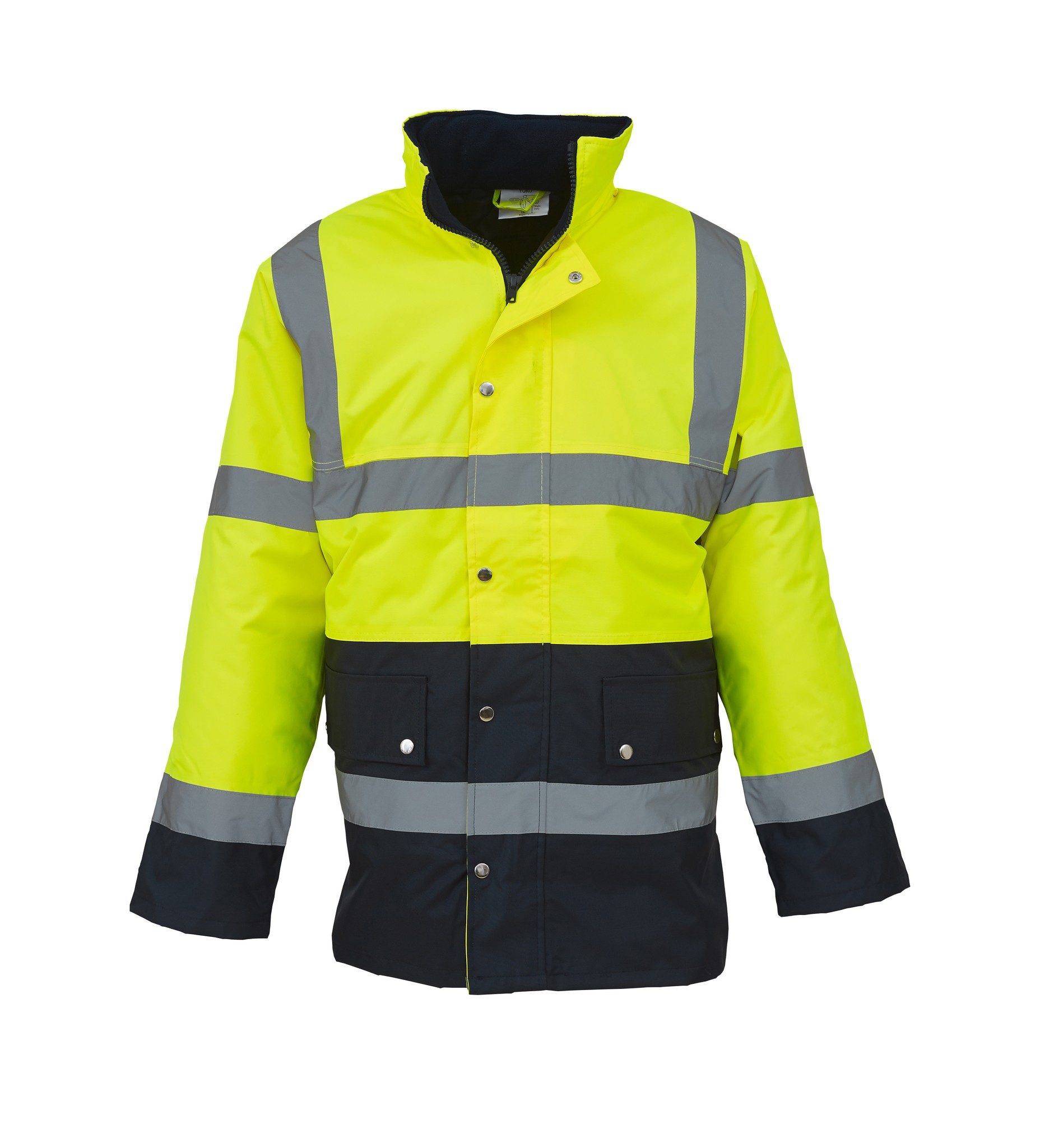 Yoko Hi-Vis Men’s Two Tone Motorway Jacket HVP302 – Waterproof Safety Wear Coat