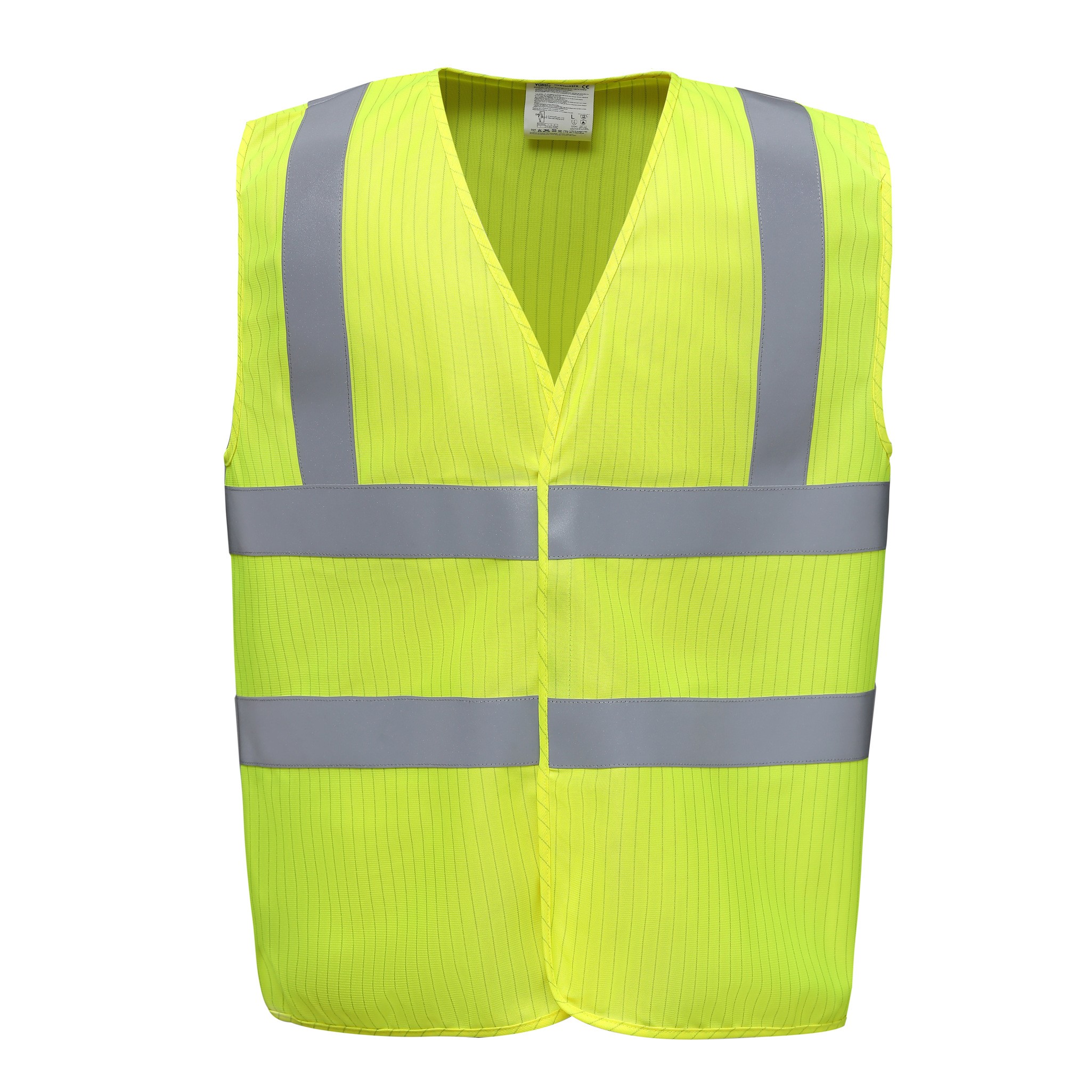 Yoko Hi-Vis Flame-Retardant Anti-static Waistcoat (HVW100ASFR) - Sleeveless Top - Picture 10 of 12