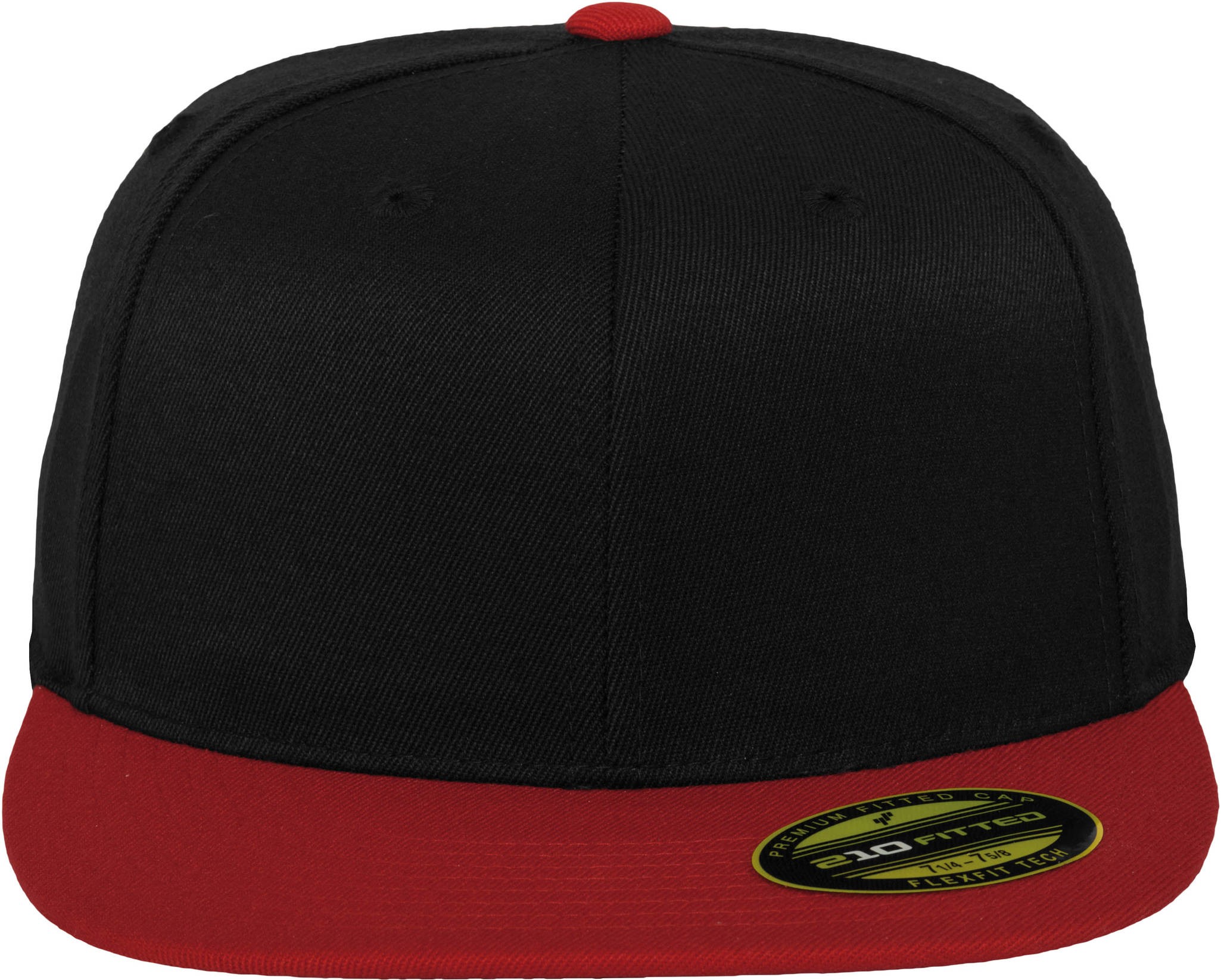Flexfit By Yupoong 210 Fitted Two Tone Baseball Cap / Black/Red