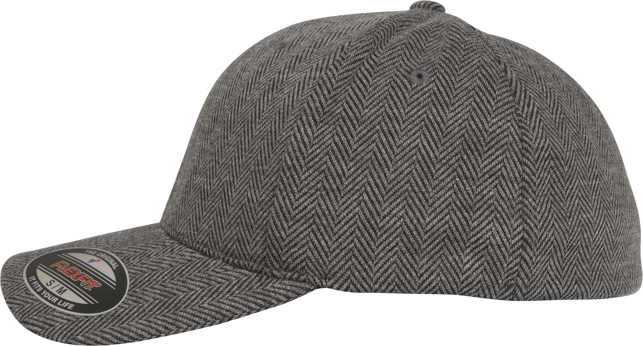 Flexfit by Yupoong herringbone melange 6277hm - gebogene Snapback Baseballkappe - Bild 12 von 12