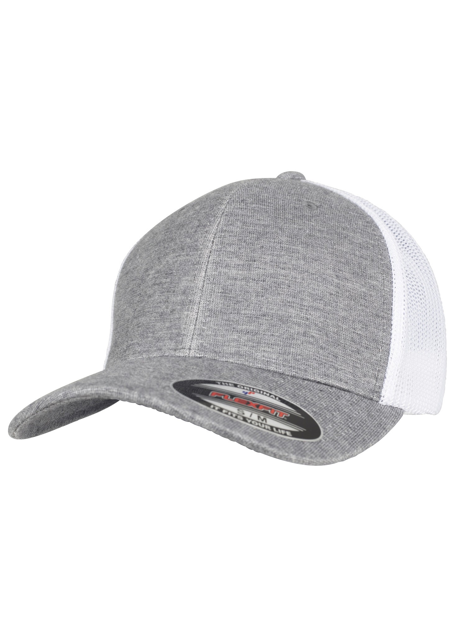 Flexfit by Yupoong Retro Trucker Melange Cap - Unisex Curved Peak Baseball Hat - Picture 7 of 10